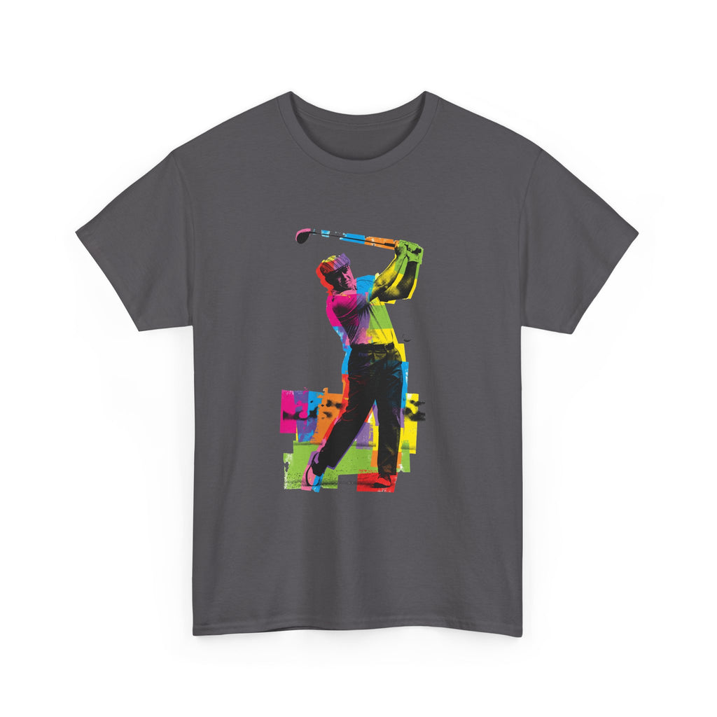 Golf Swing Pop Art T-Shirt — Colorful Golfer Graphic Tee