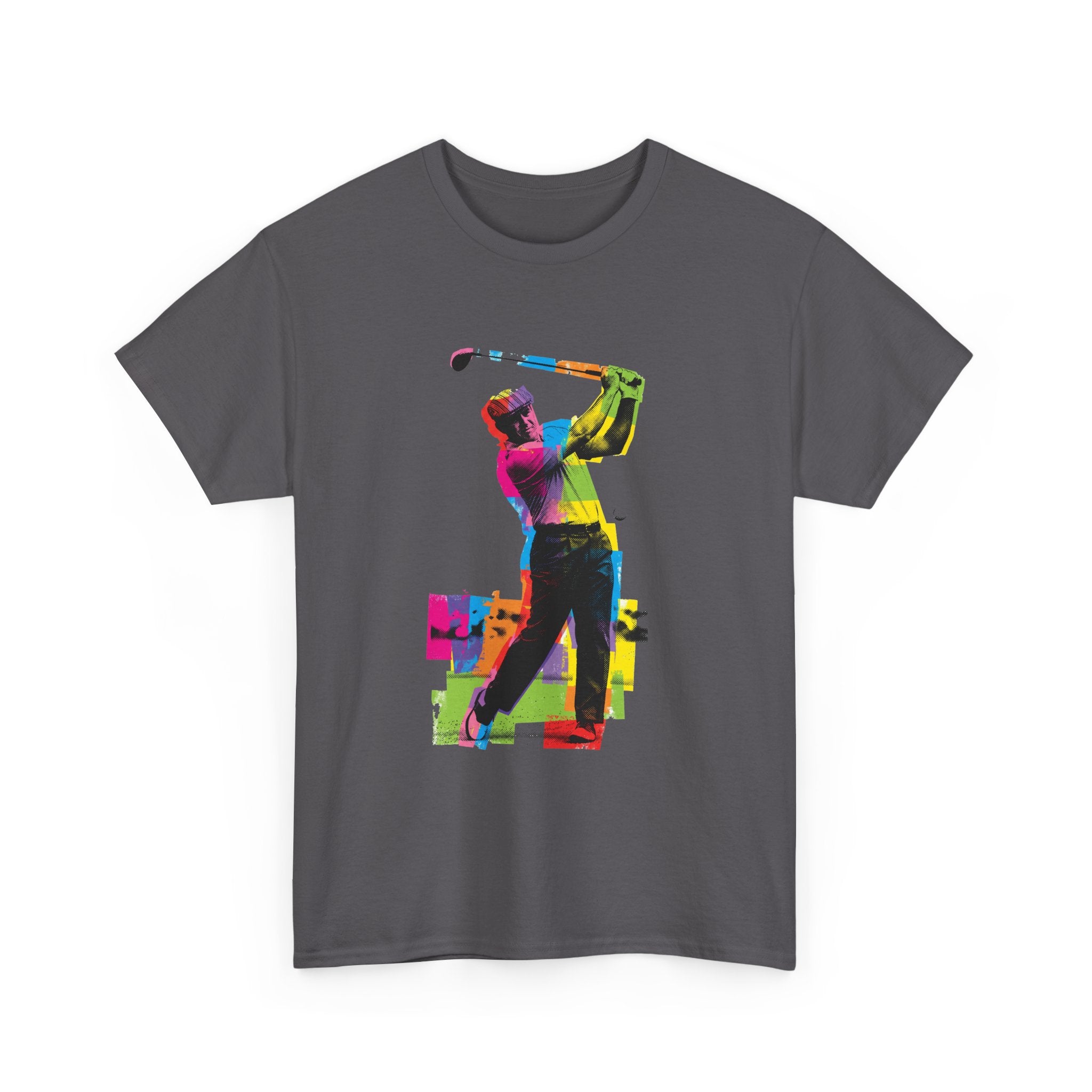 Golf Swing Pop Art T-Shirt — Colorful Golfer Graphic Tee