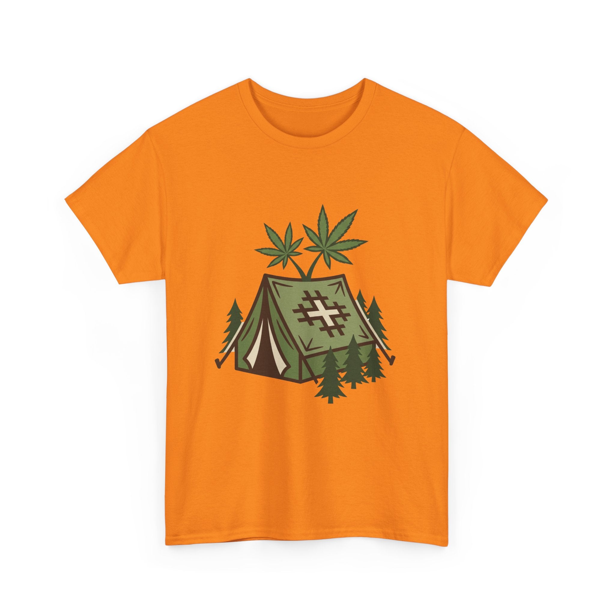 Camping Tent Cannabis T-Shirt – Weed Outdoor Adventure Graphic Tee