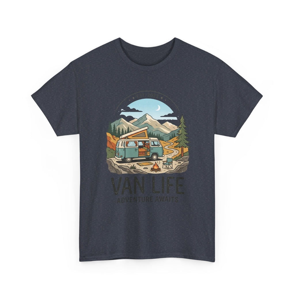 Van Life Adventure Awaits Unisex Heavy Cotton Tee