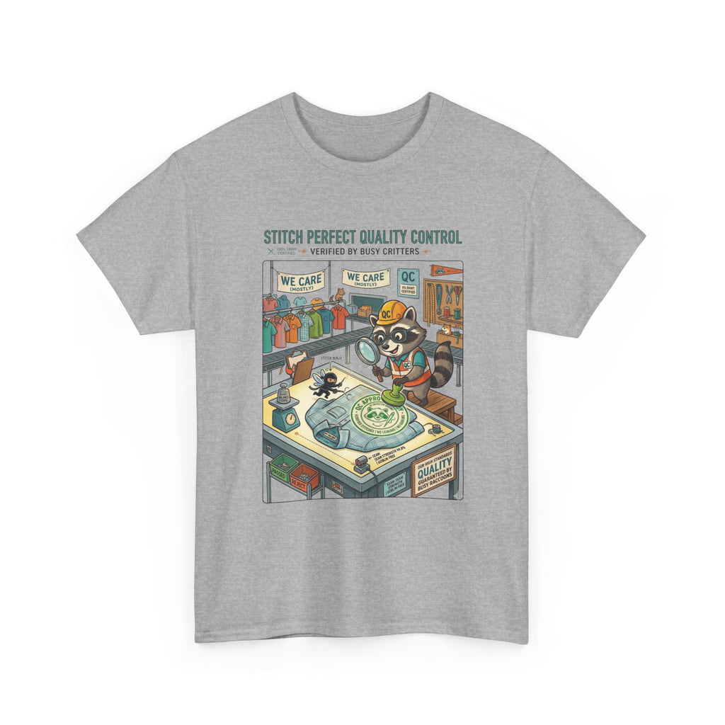 Quality Control Sewing Shirt — "Stitch Perfect" Tailor Cartoon Tee