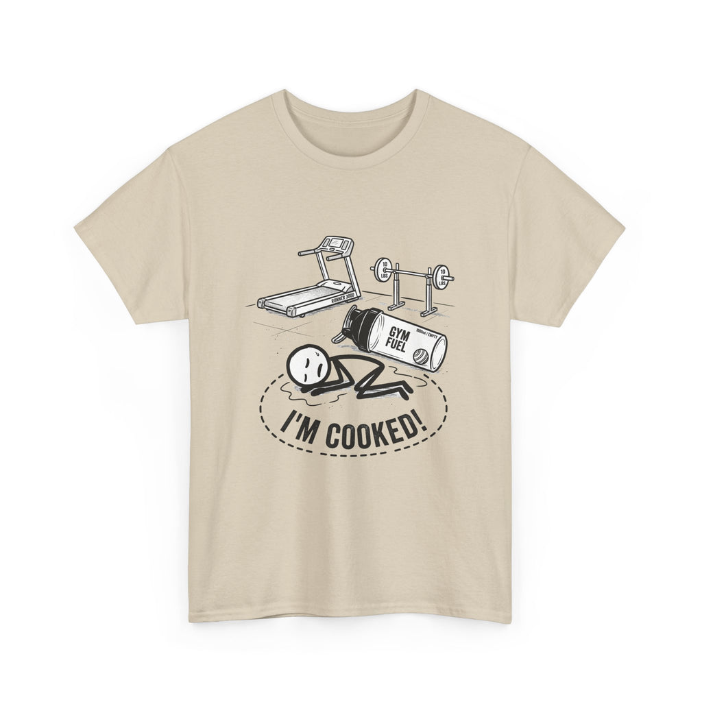 Fitness Humor T‑Shirt — "I'm Cooked!" Workout Exhaustion Tee