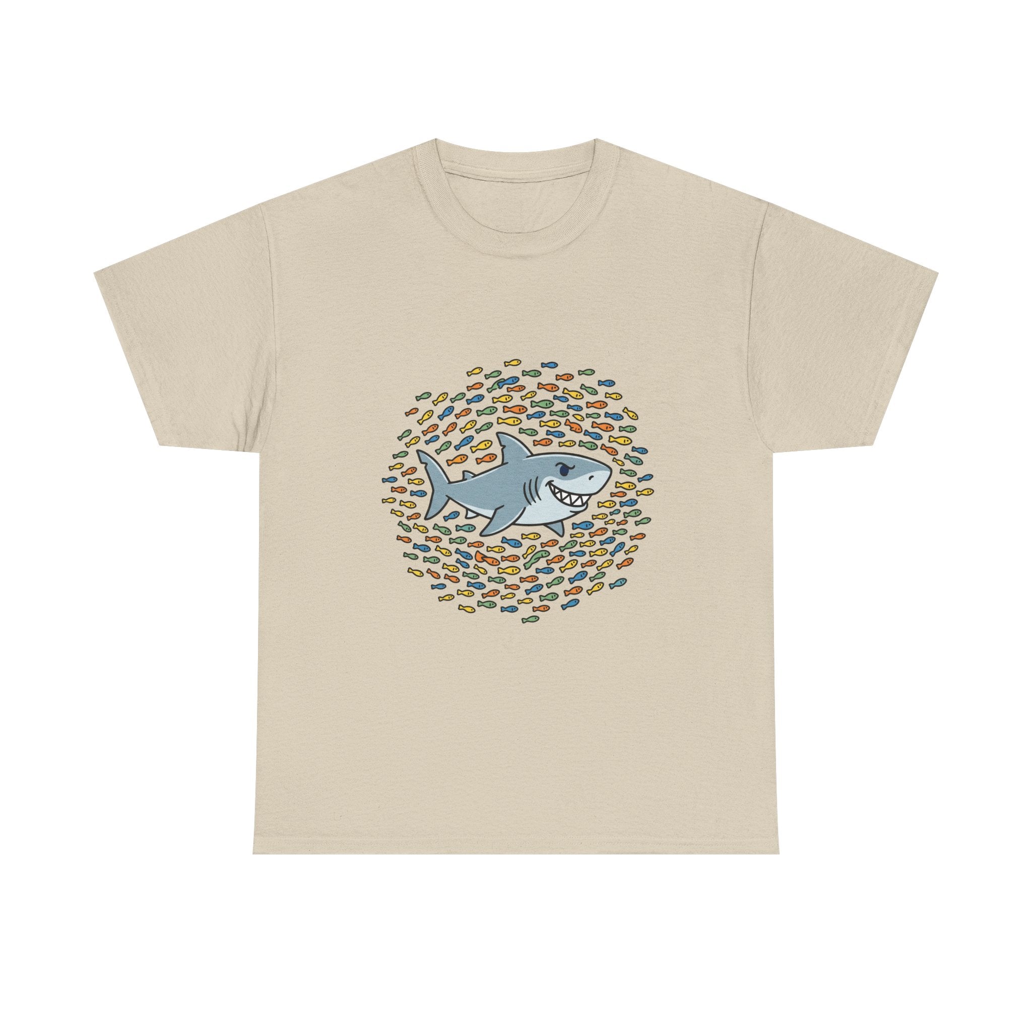 Shark and School Graphic Tee — Cute Ocean Kids Shirt