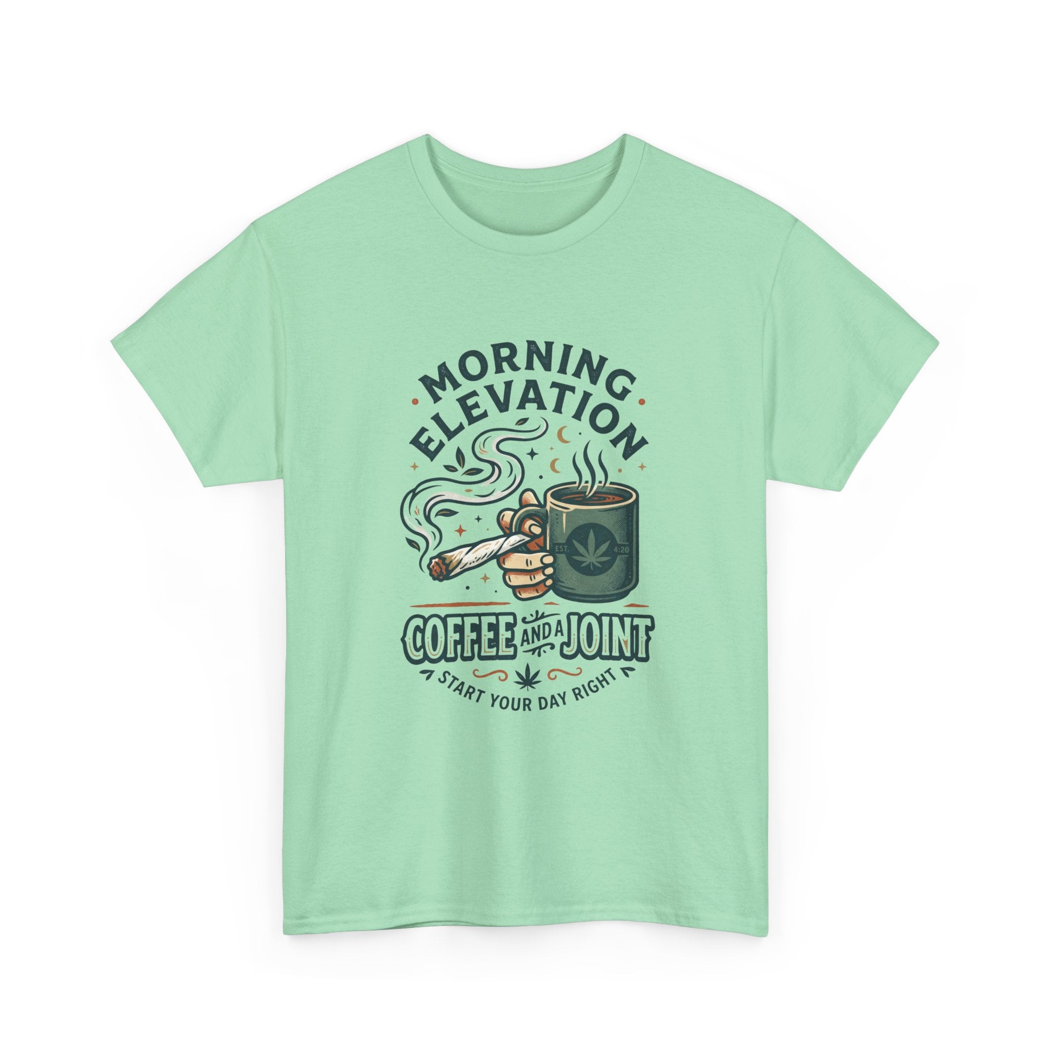 Coffee & Joint T-Shirt — Morning Elevation Graphic Tee