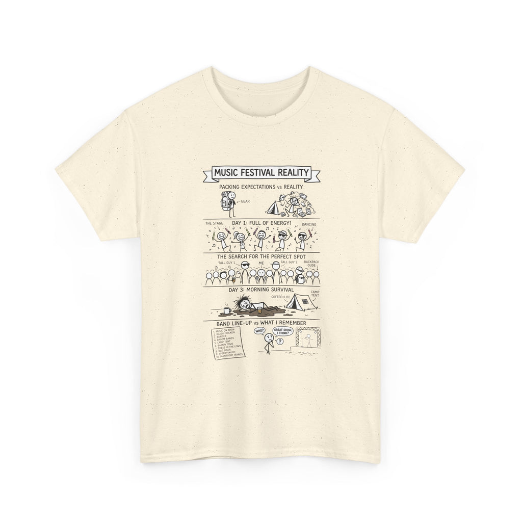 Music Festival Reality Tee – Funny Concert Comic Graphic T-Shirt