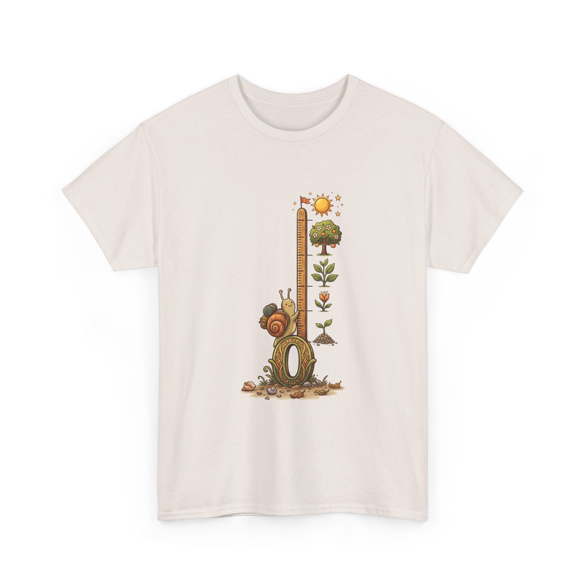 Growth Meter Graphic Tee — Cute Bear Planting Height Chart T-Shirt