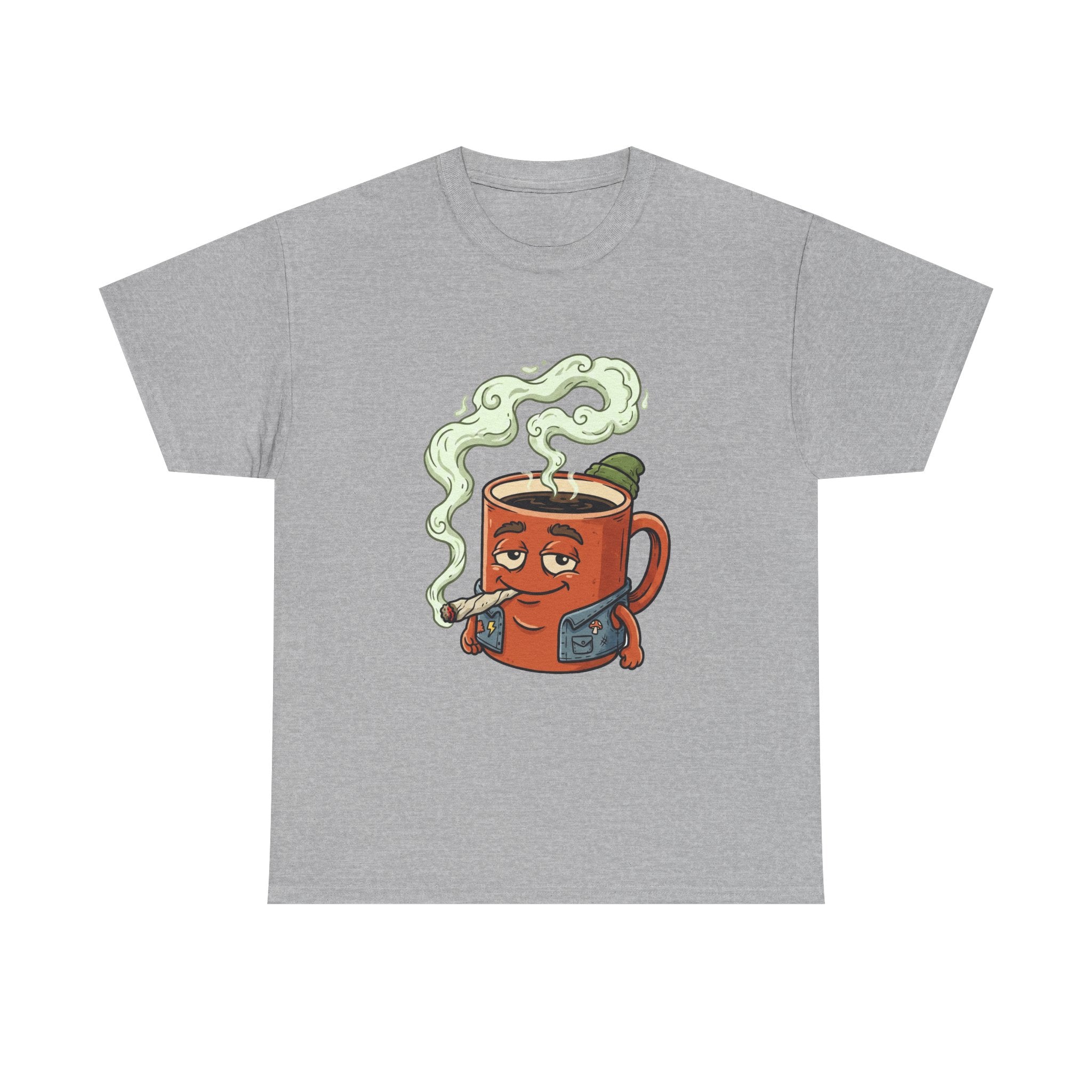 Coffee and a Joint Tee — Funny Smoking Coffee Graphic T-Shirt