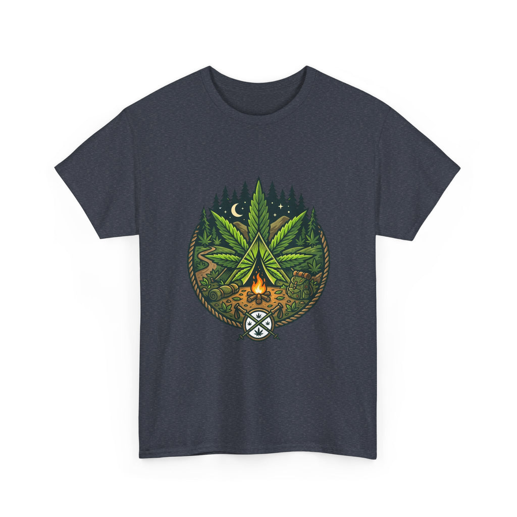 T-Shirt — Campfire Cannabis Leaf Graphic Tee