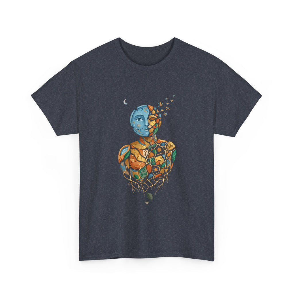 Abstract Mosaic Portrait T‑Shirt — Fragmented Face Art Tee