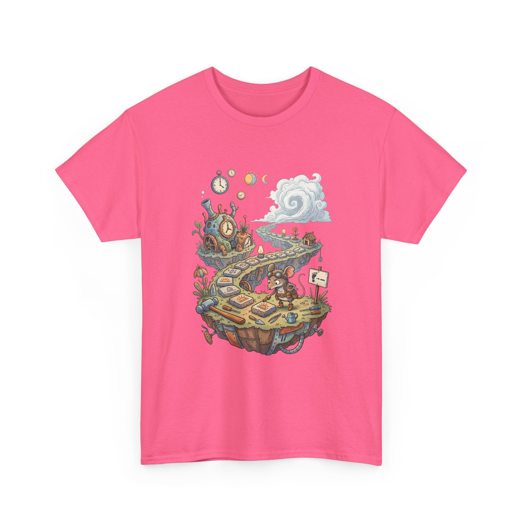 T-Shirt — Fantasy Floating Island Roadmap Illustration Tee