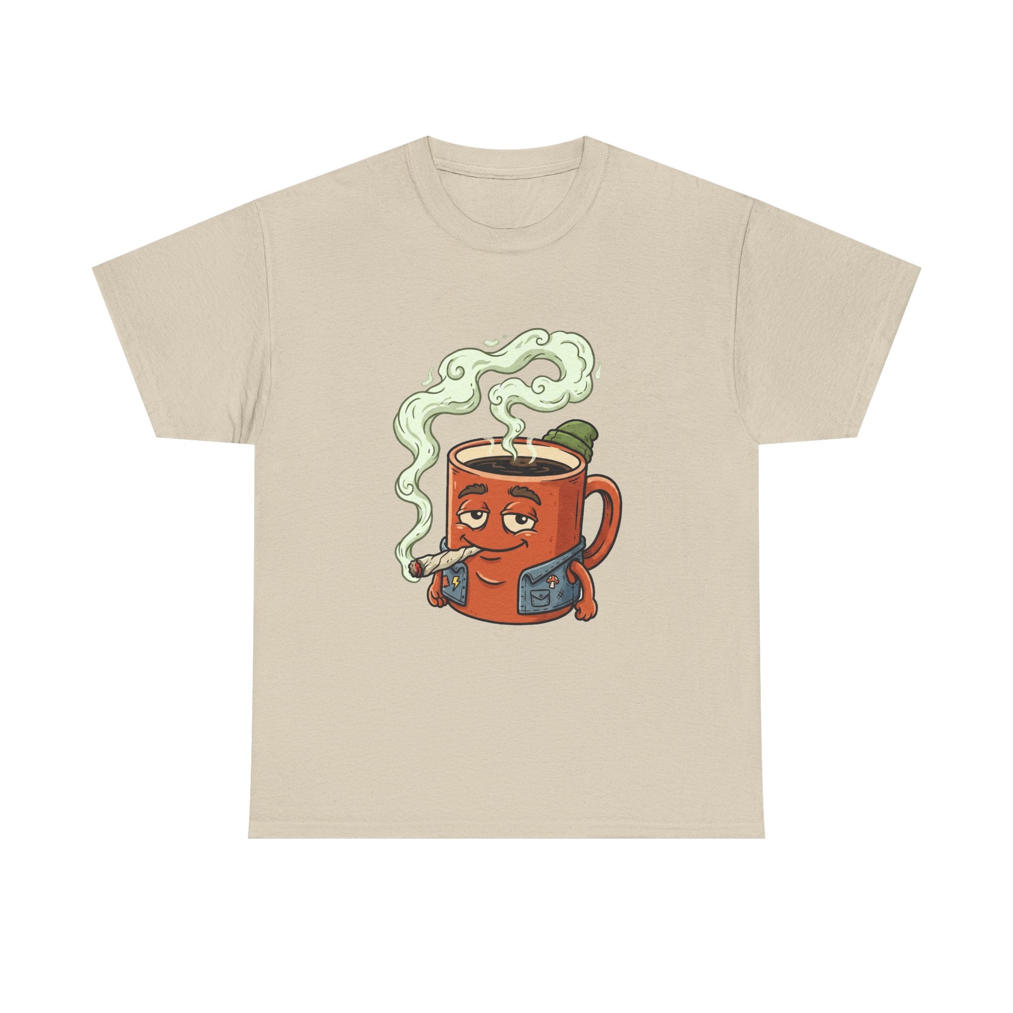 Coffee and a Joint Tee — Funny Smoking Coffee Graphic T-Shirt