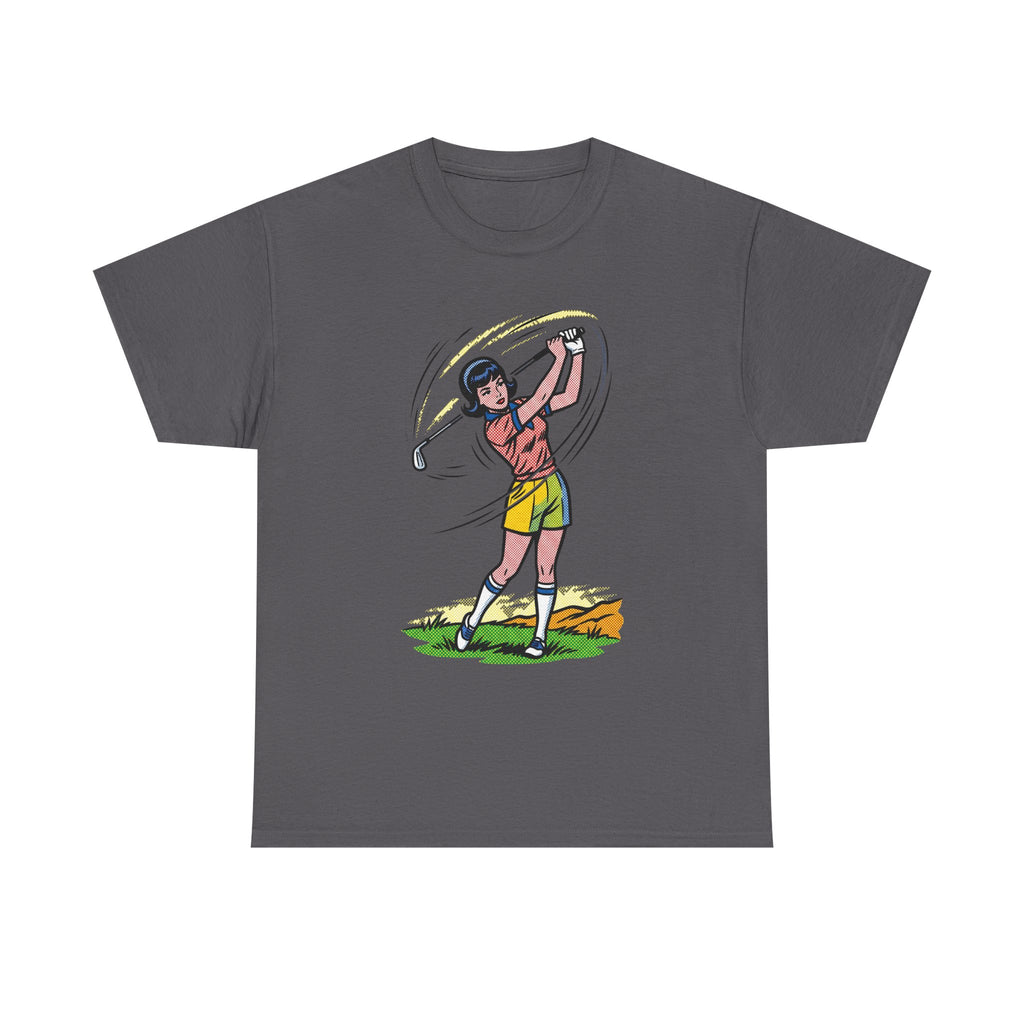 Golf Swing Graphic Tee — Vintage Golfer Illustration T-Shirt
