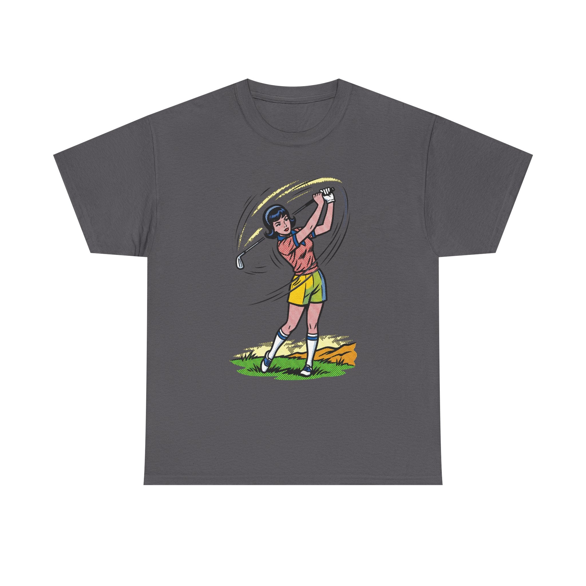 Golf Swing Graphic Tee — Vintage Golfer Illustration T-Shirt