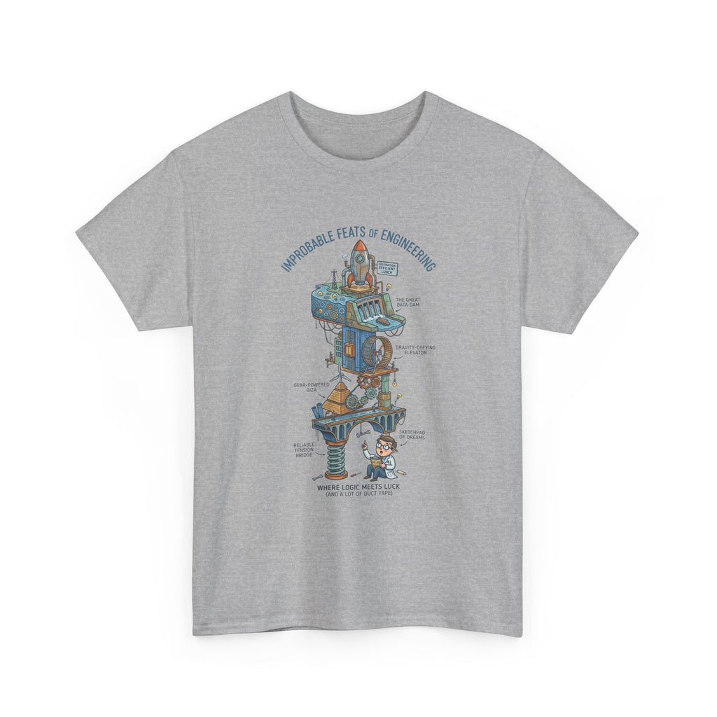 Engineering Feats T‑Shirt — Engineering Diagram Tee