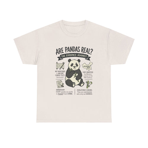 Are Pandas Real? Graphic Tee — Funny Panda Infographic T-Shirt