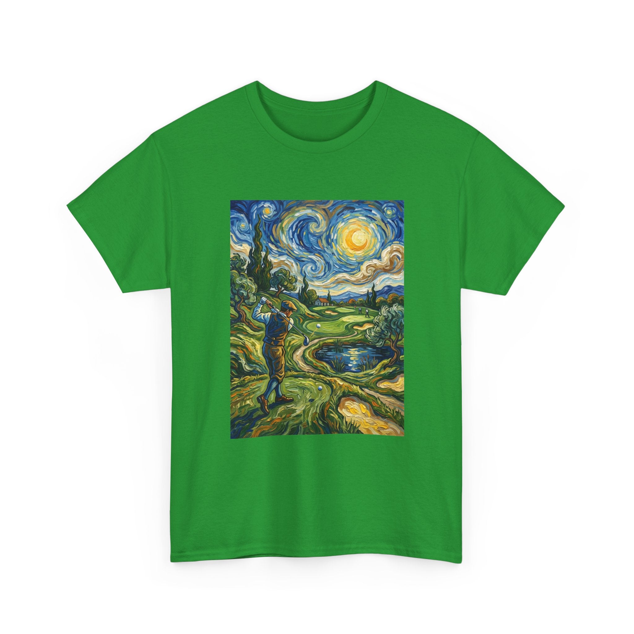 Golf Van Gogh Style T-Shirt — Starry Night Golf Artwork Tee