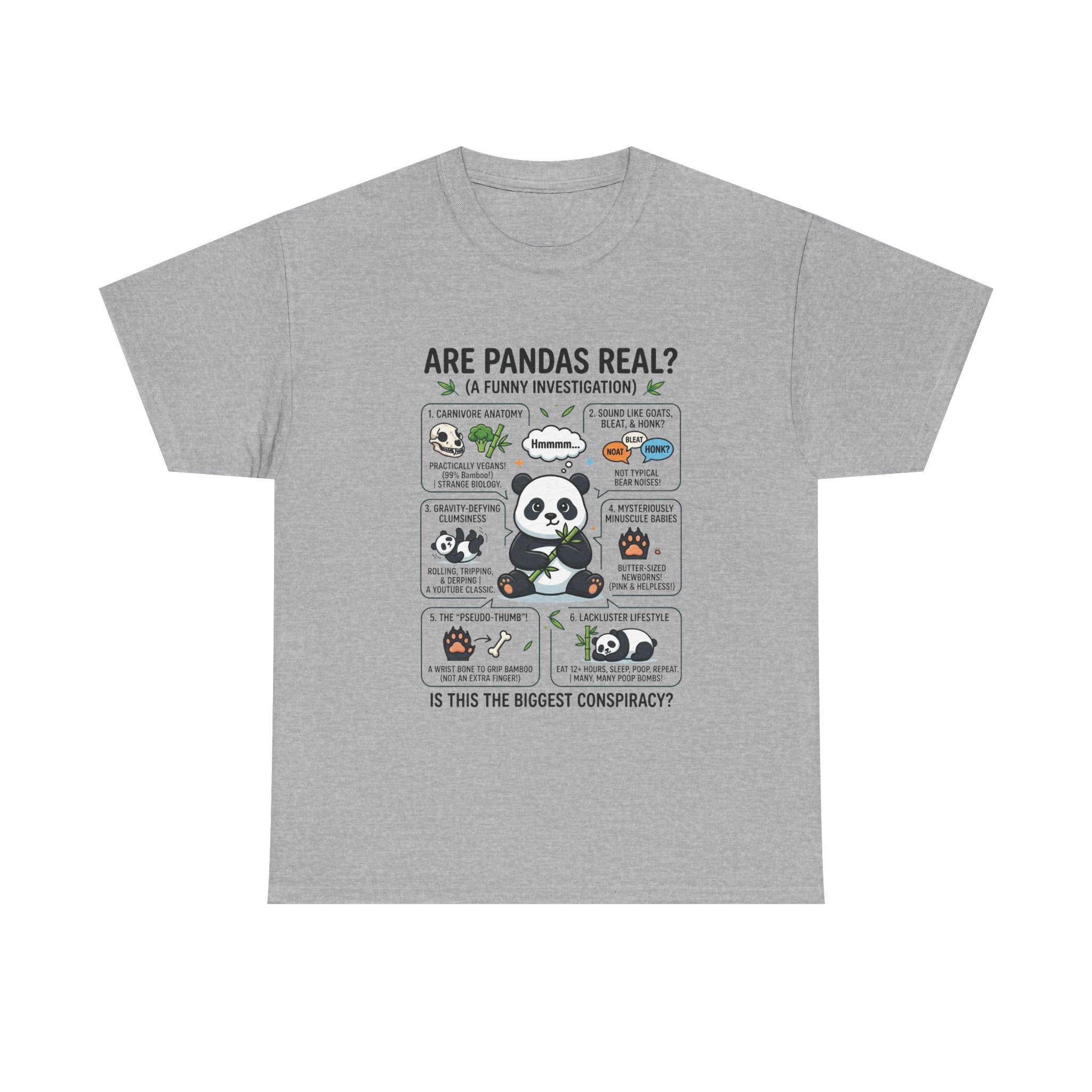Are Pandas Real? Funny Panda Infographic T-Shirt