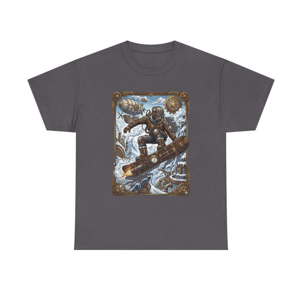 Steampunk Snowboarder Tee — Vintage Deep-Sea Snowboarding Graphic Shirt