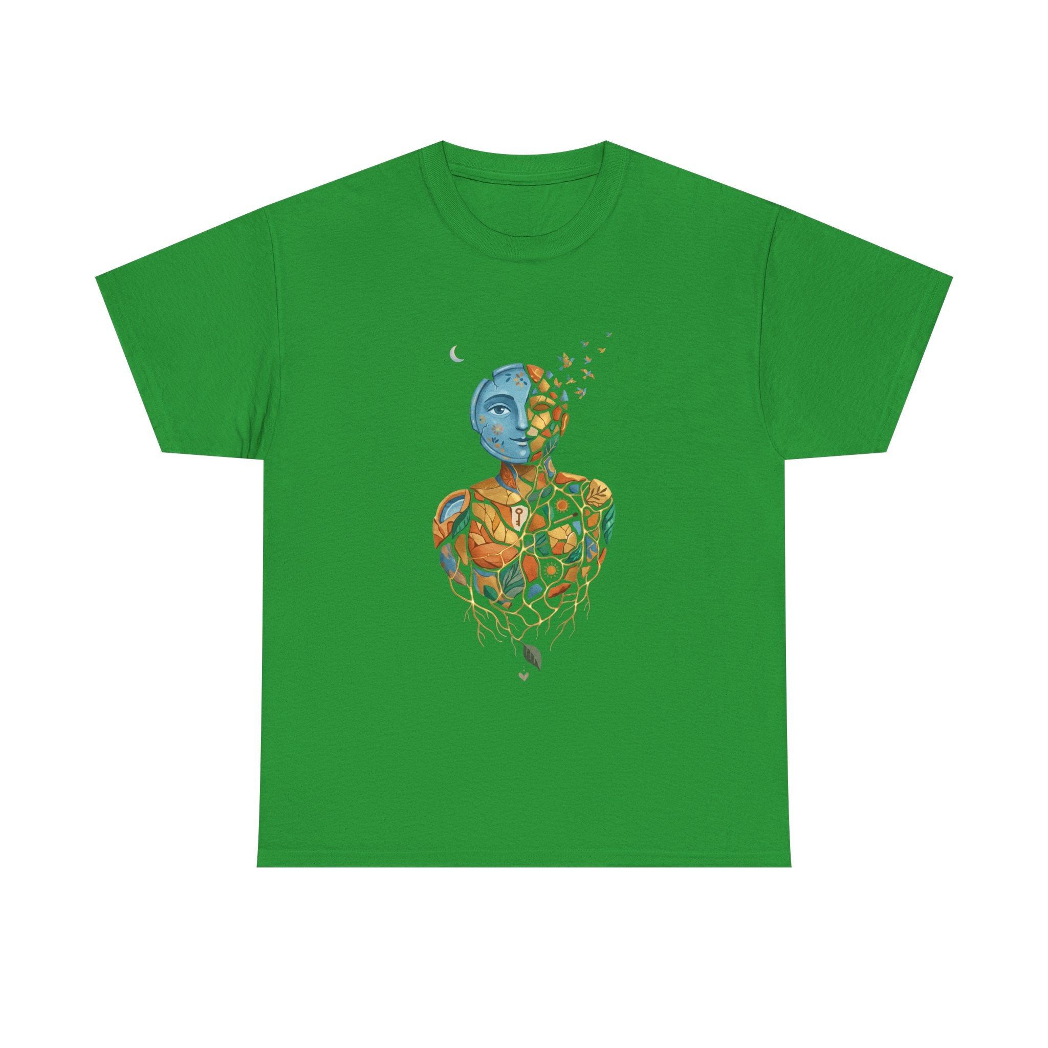 Abstract Mosaic Portrait T‑Shirt — Fragmented Face Art Tee