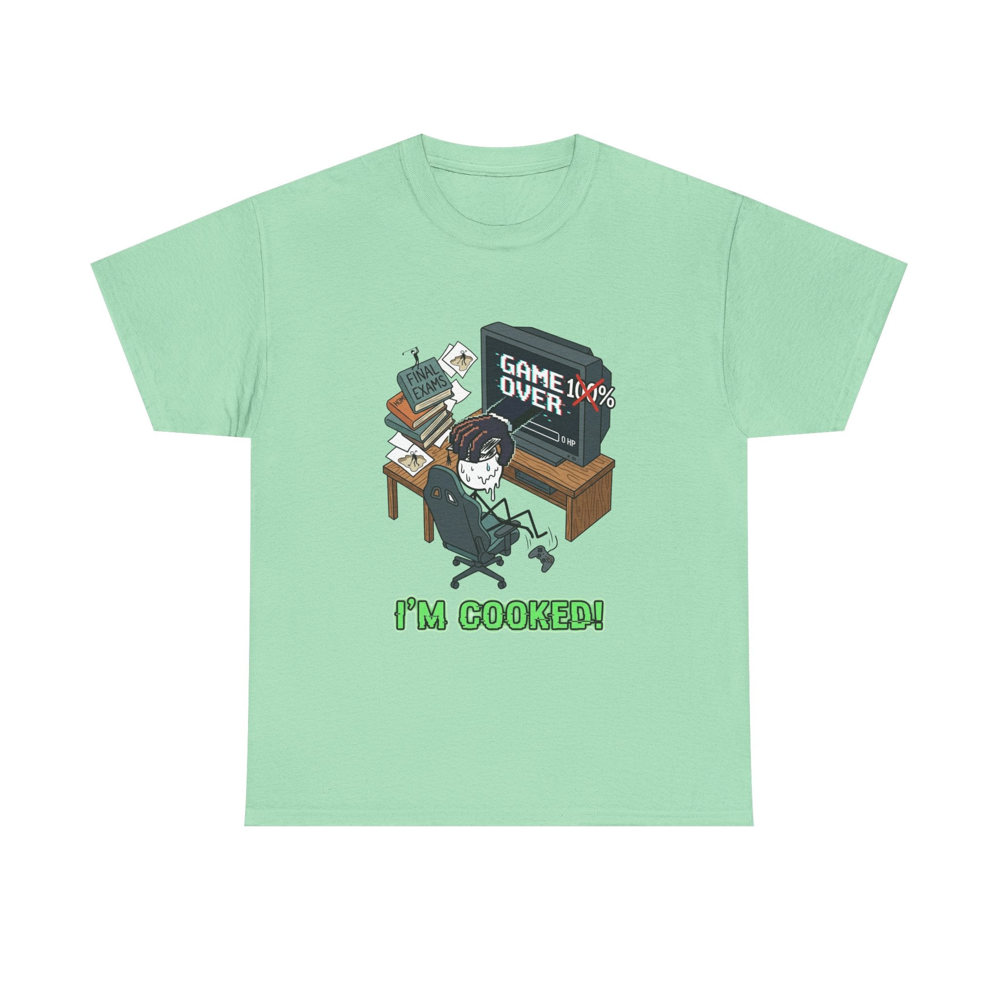 Gamer 'Game Over I'm Cooked' Graphic Tee