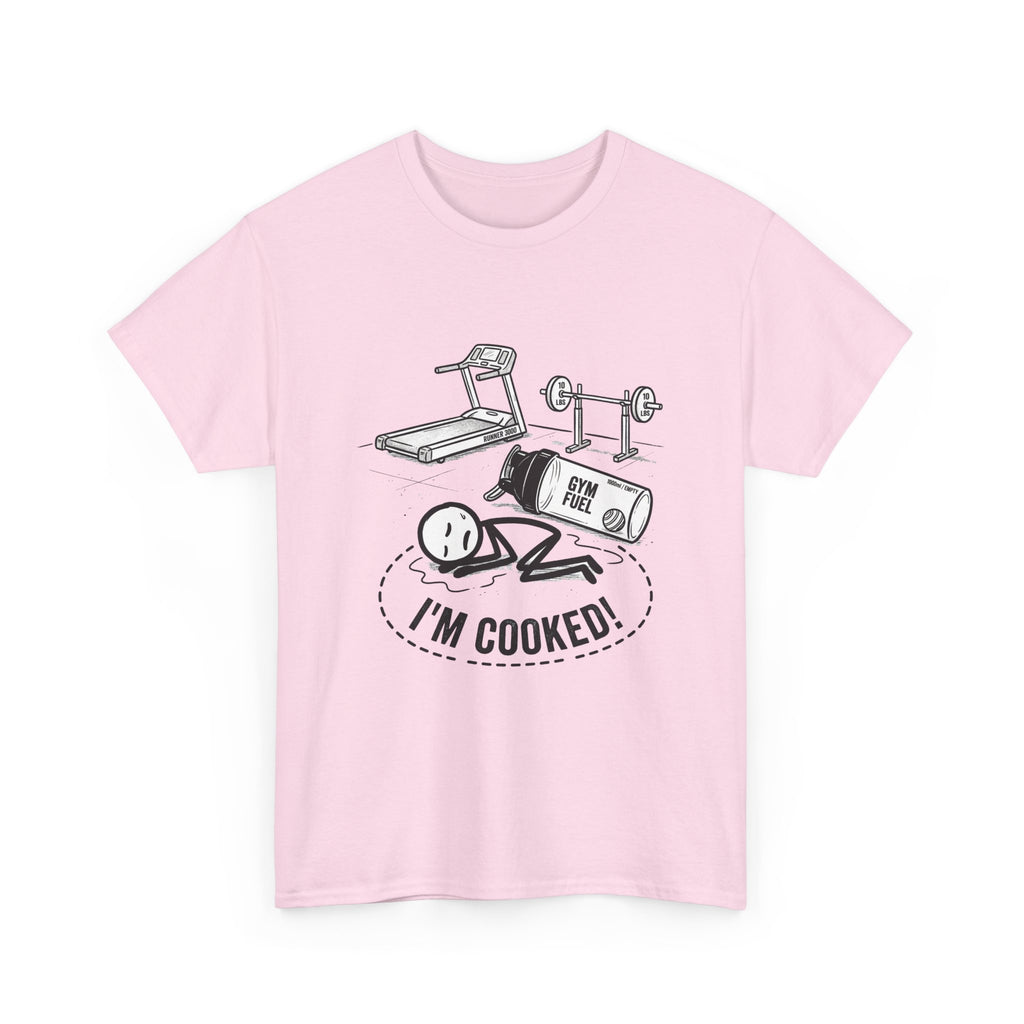 Fitness Humor T‑Shirt — "I'm Cooked!" Workout Exhaustion Tee