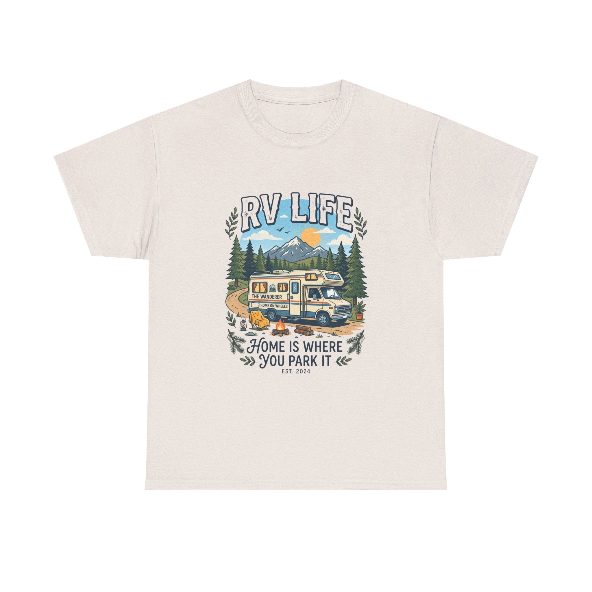 RV Life T-Shirt – “Home Is Where You Park It” Camper Tee for RVing & Outdoor Lovers