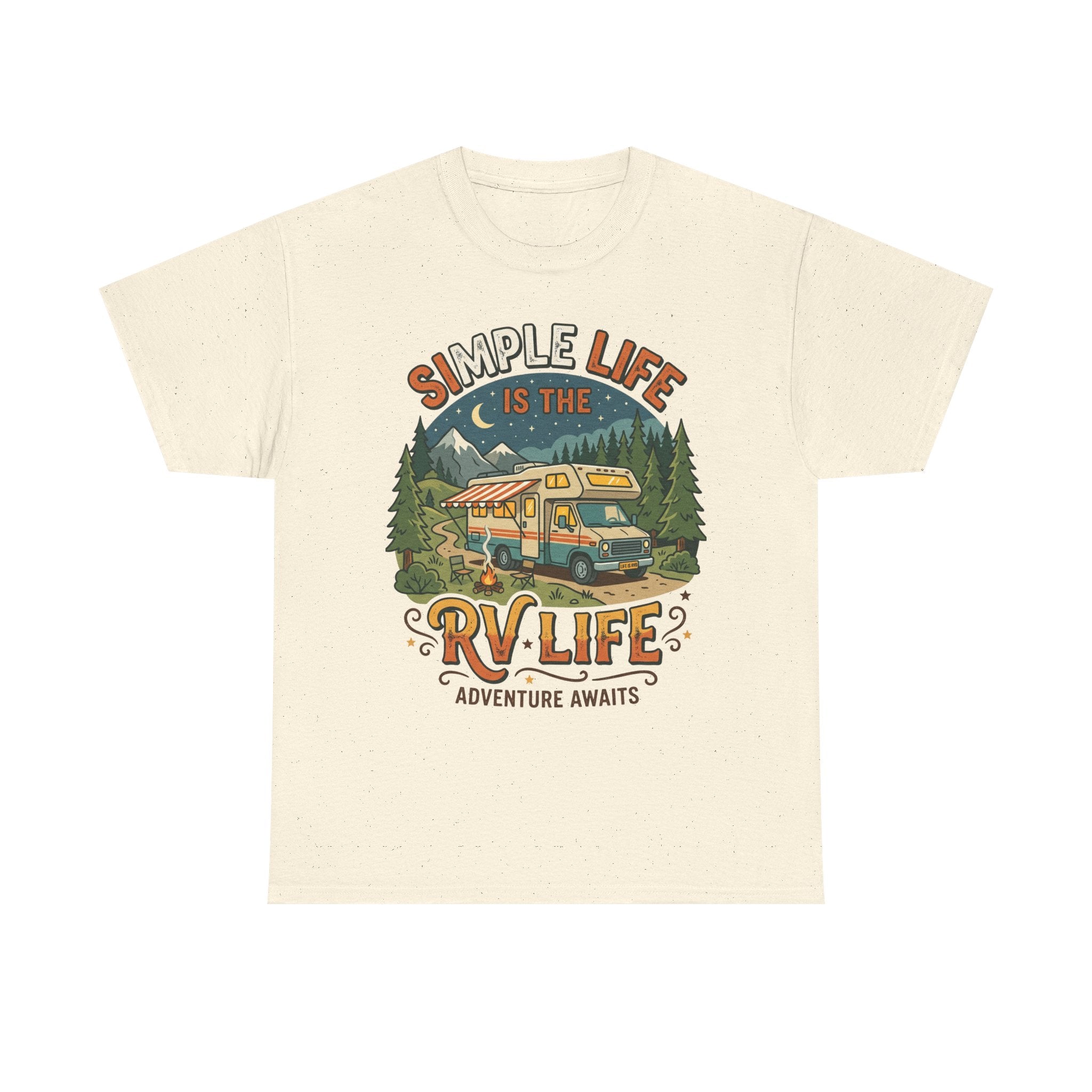 RV Life T‑Shirt — "Simple Life is the RV Life: Adventure Awaits" Camping Graphic Tee