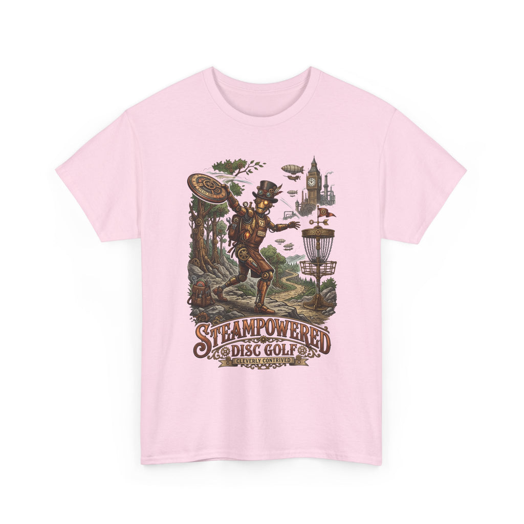 Steampunk Disc Golf T-Shirt – "Steampowered Disc Golf" Vintage Style
