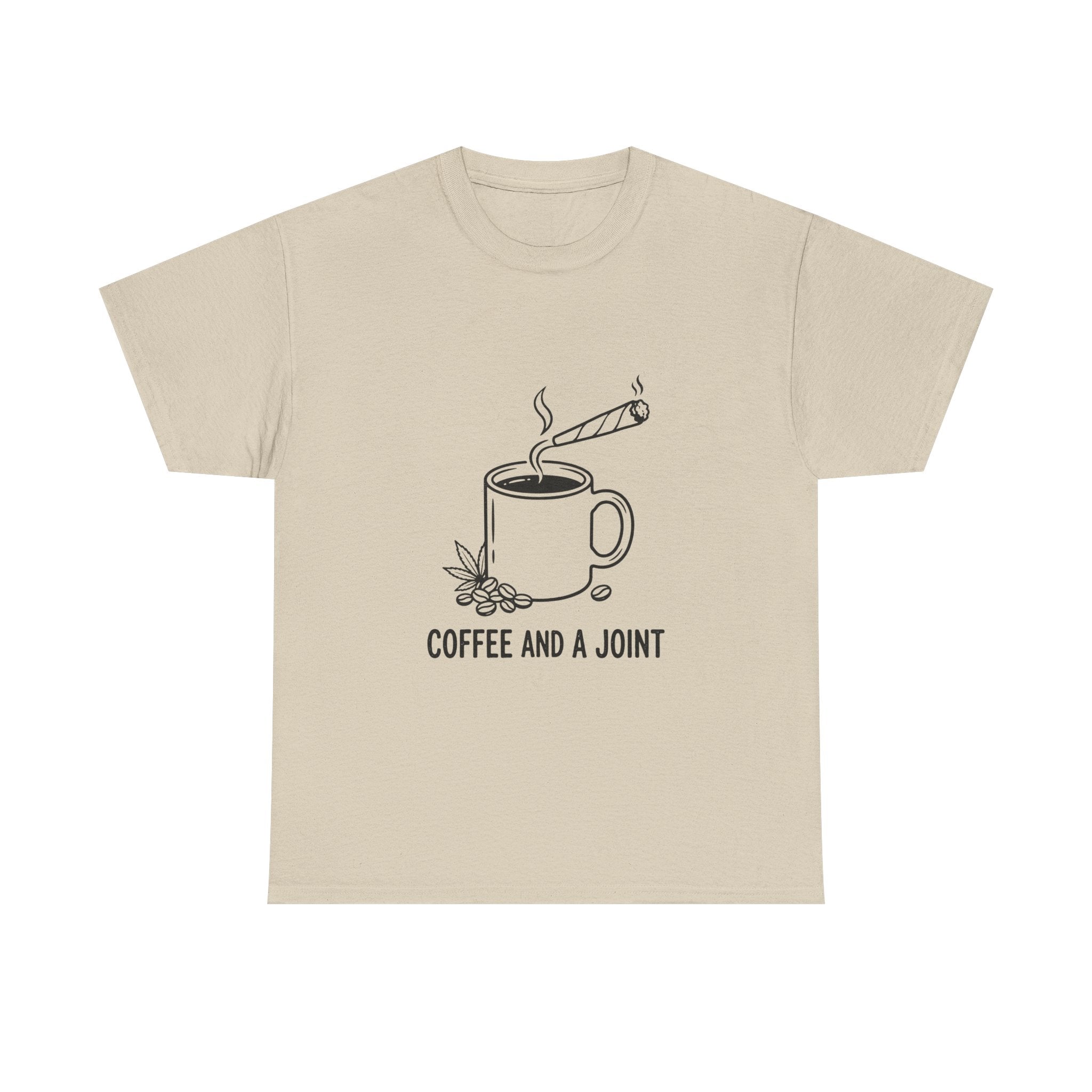 Coffee and a Joint Tee — Cannabis Coffee Minimalist T‑Shirt