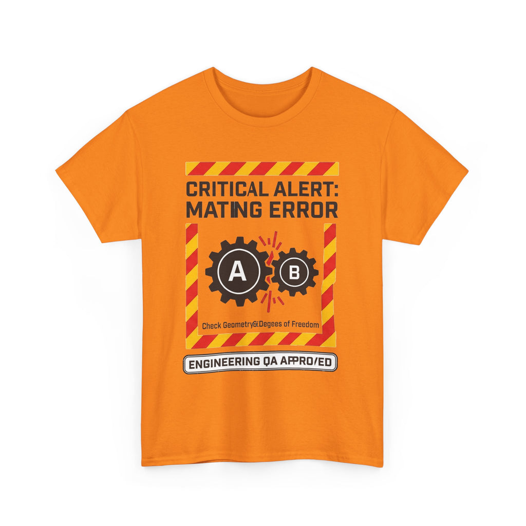 Mating Error T‑Shirt — Funny Engineering QA Alert Tee