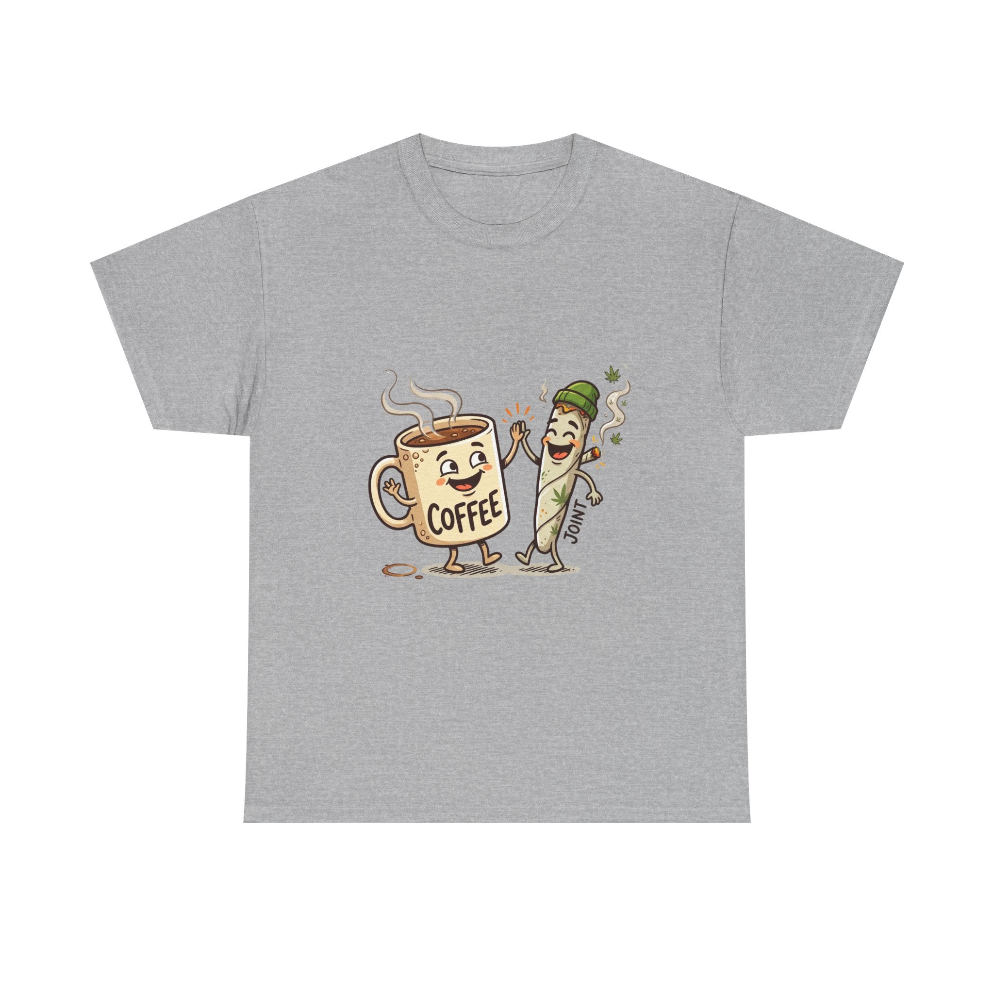 Coffee & a Joint Friends T-Shirt — Funny Breakfast Cartoon Tee