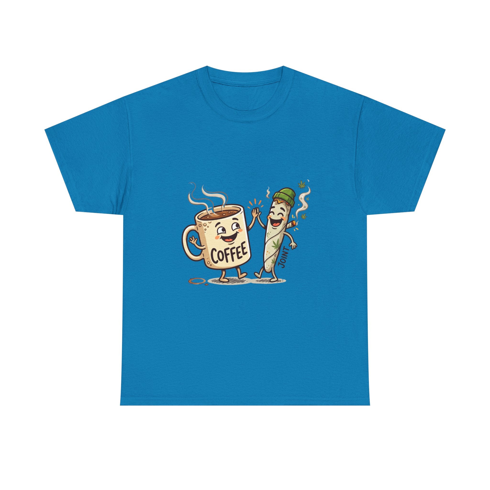 Coffee & a Joint Friends T-Shirt — Funny Breakfast Cartoon Tee