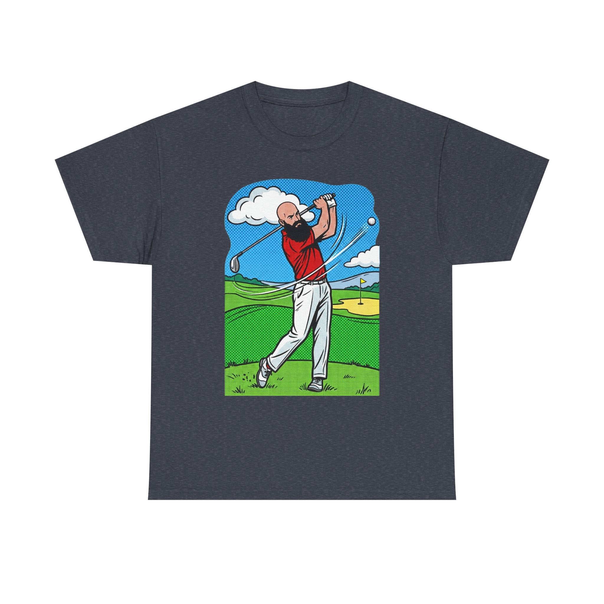 Golf Swing Graphic Tee — Golfer Illustration Shirt for Golf Lovers