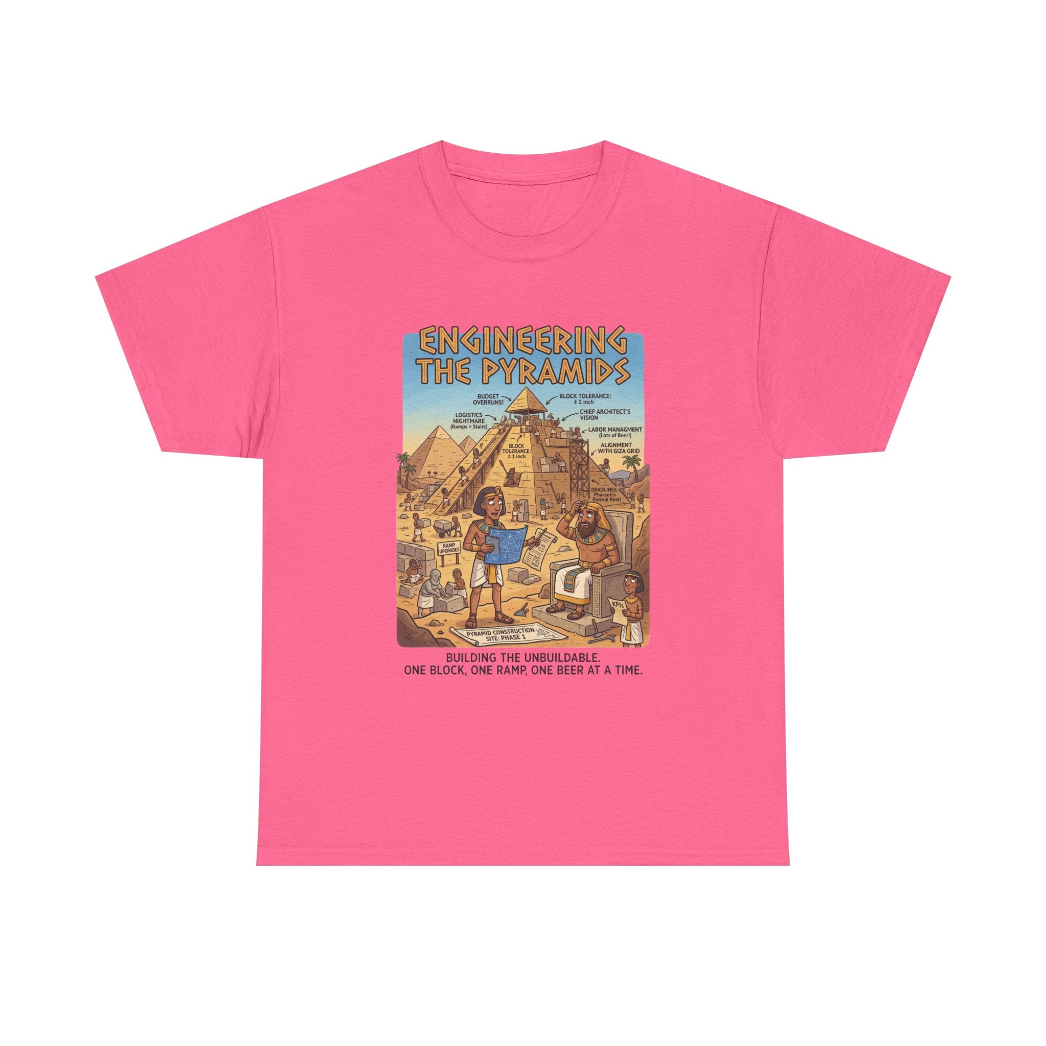 T-Shirt — "Engineering the Pyramids" Vintage Egypt Graphic Tee