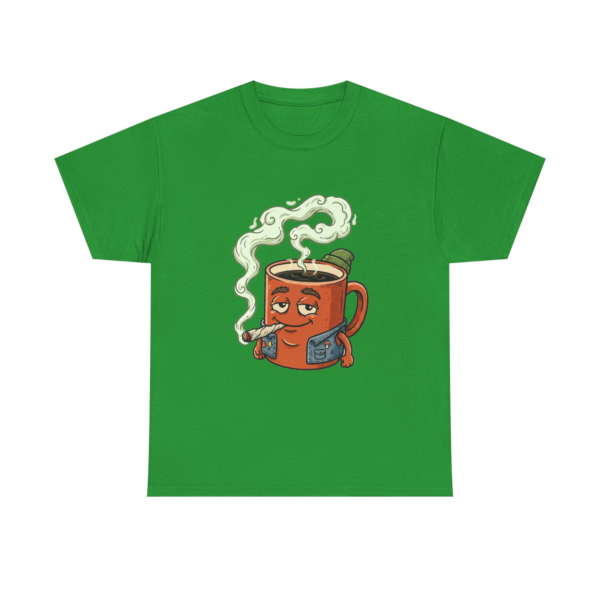Coffee and a Joint Tee — Funny Smoking Coffee Graphic T-Shirt
