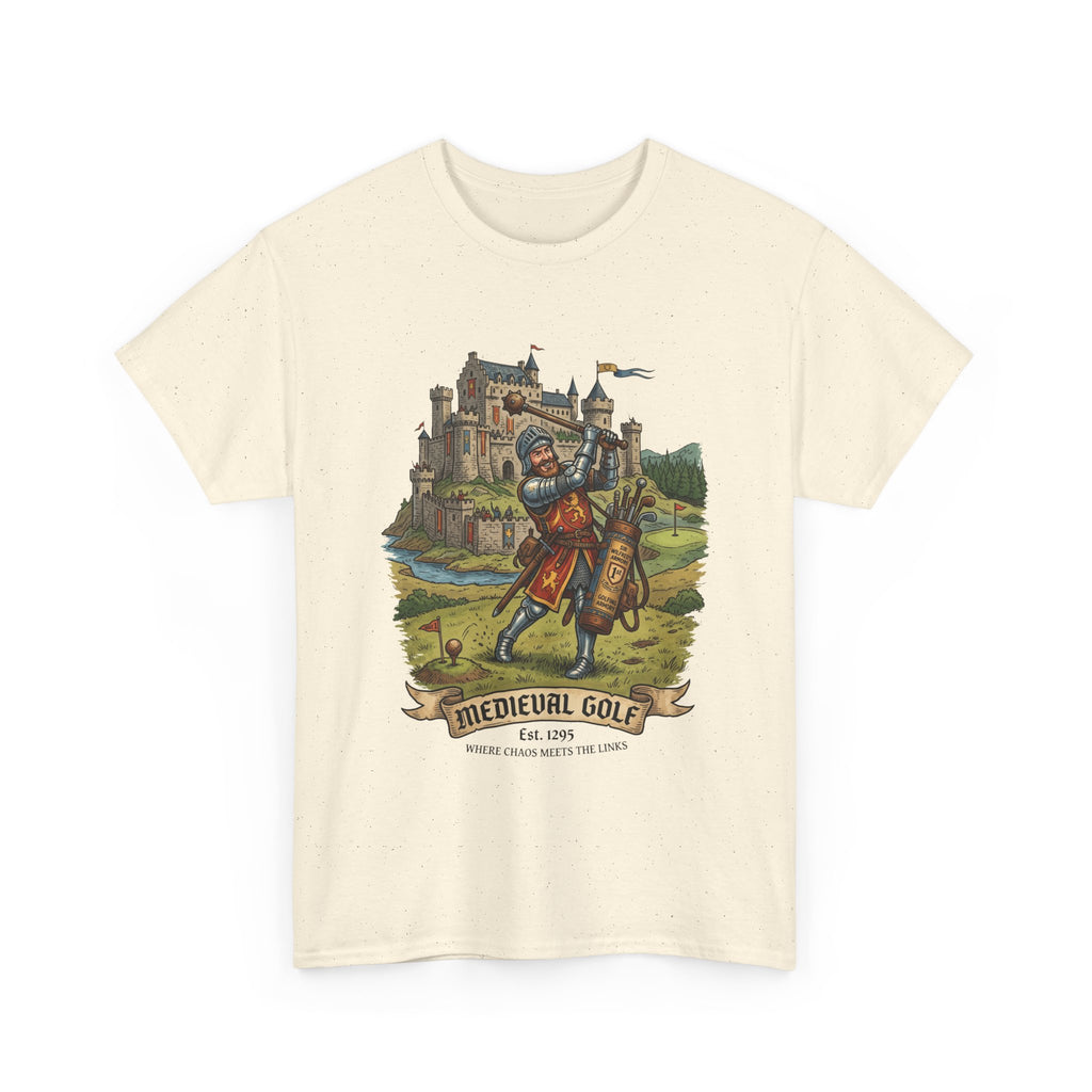 Medieval Golf T-Shirt – Vintage Knight Golfing Castle Graphic Tee