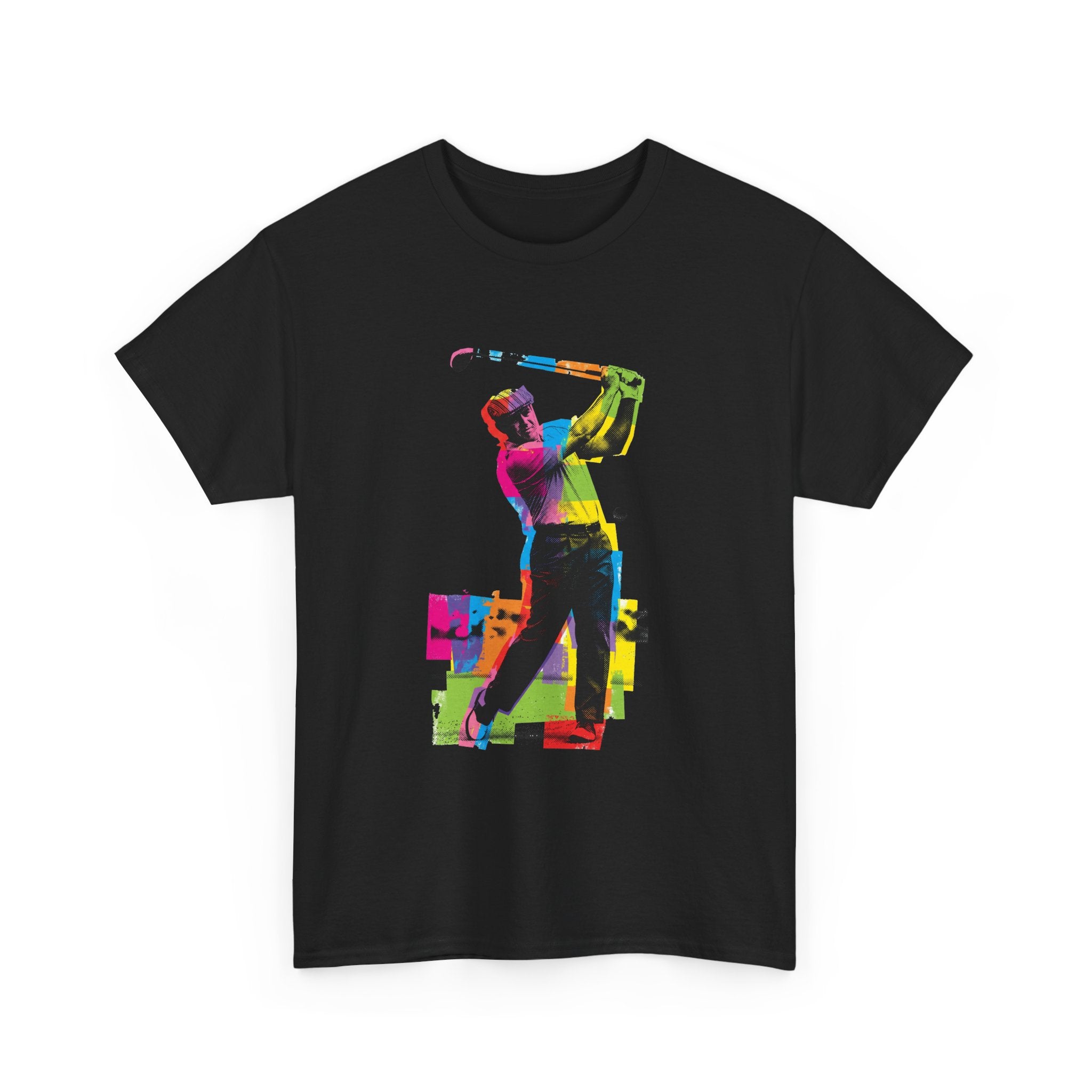Golf Swing Pop Art T-Shirt — Colorful Golfer Graphic Tee