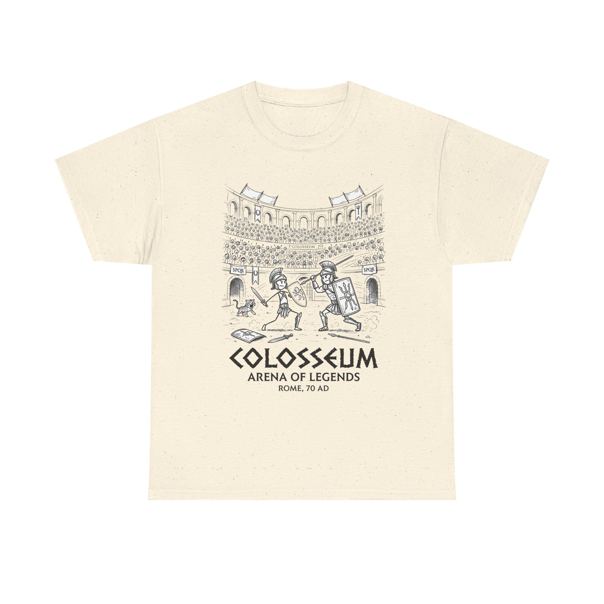 Colosseum Arena of Legends Graphic Tee — Roman Gladiator Coliseum Shirt