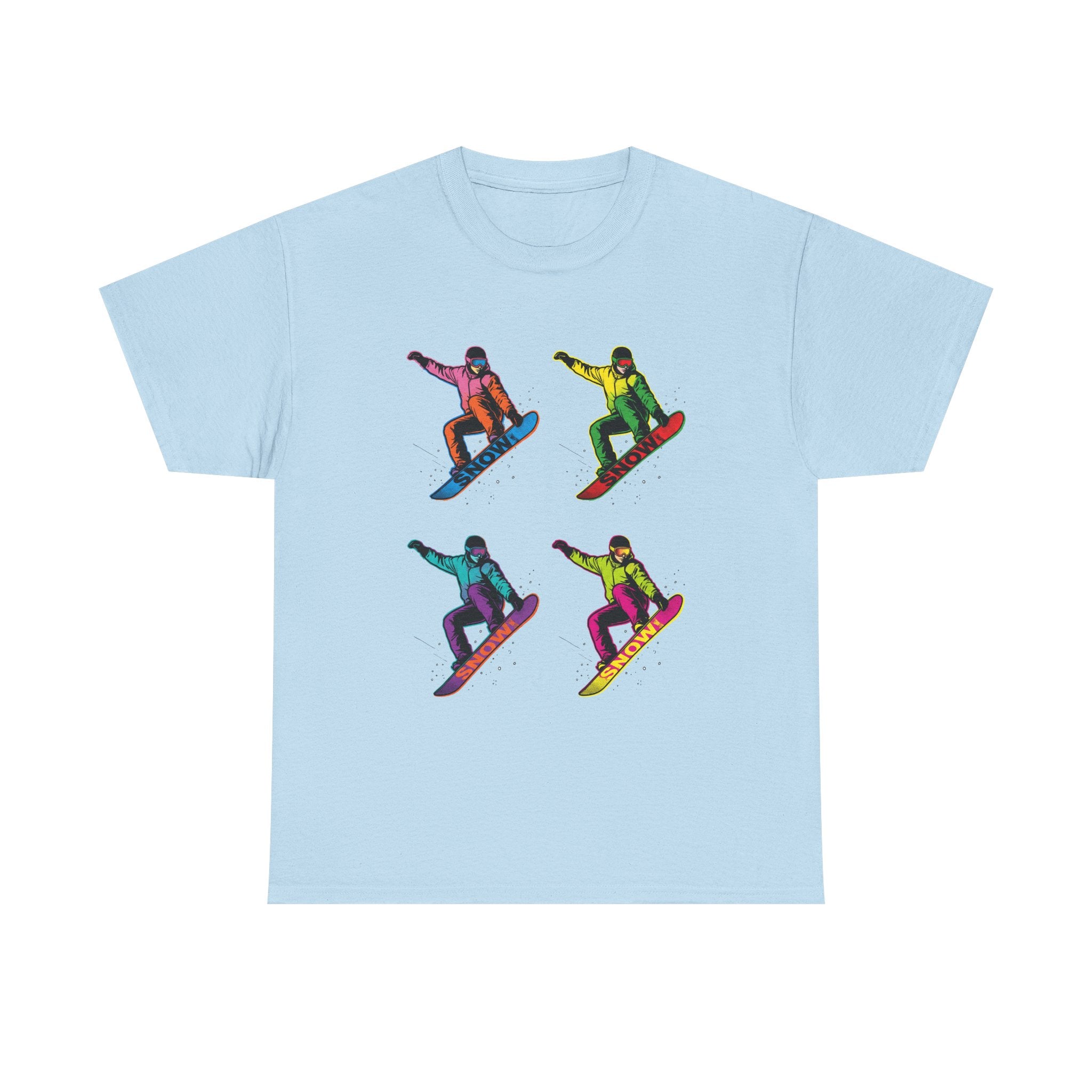 Snowboarder Pop Art T-Shirt – Colorful Retro Snowboarding Graphic Tee