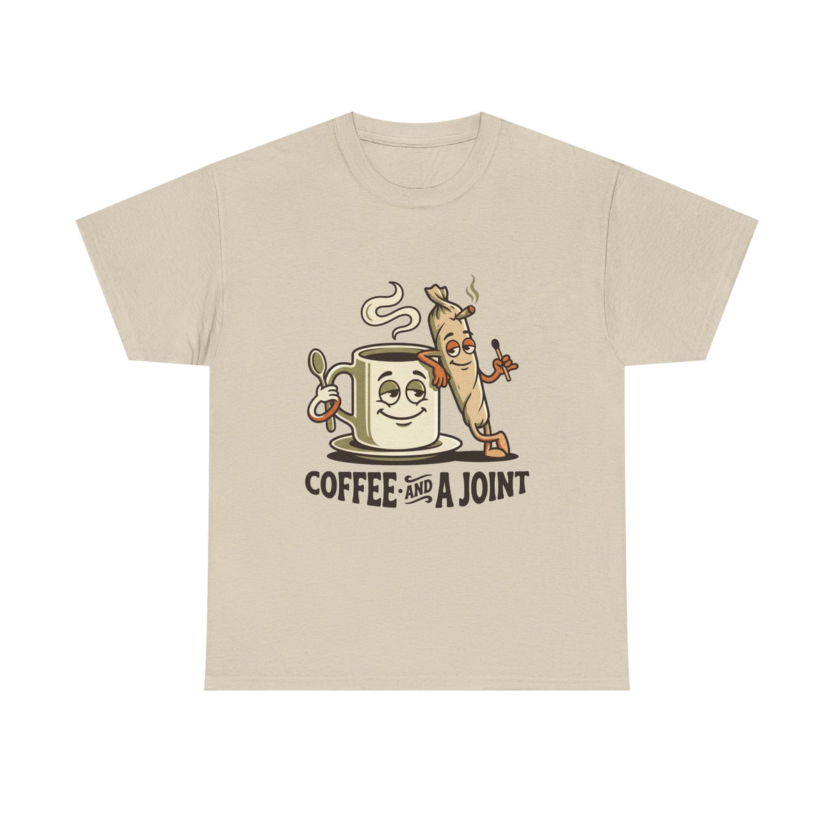 a Coffee and a Joint T-Shirt — Funny Stoner Coffee Tee