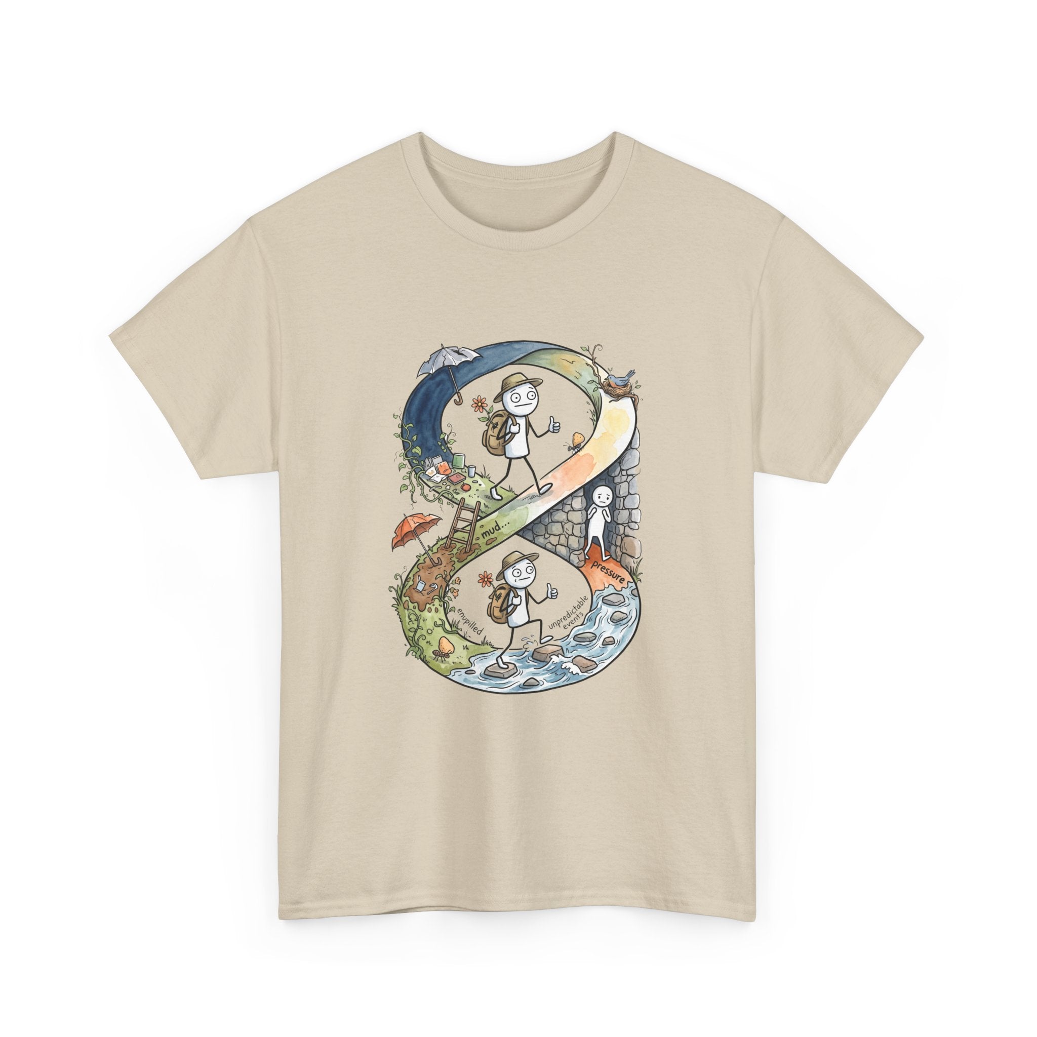 a Infinity Hiking Tee — Day & Night Nature Adventure Graphic T-Shirt