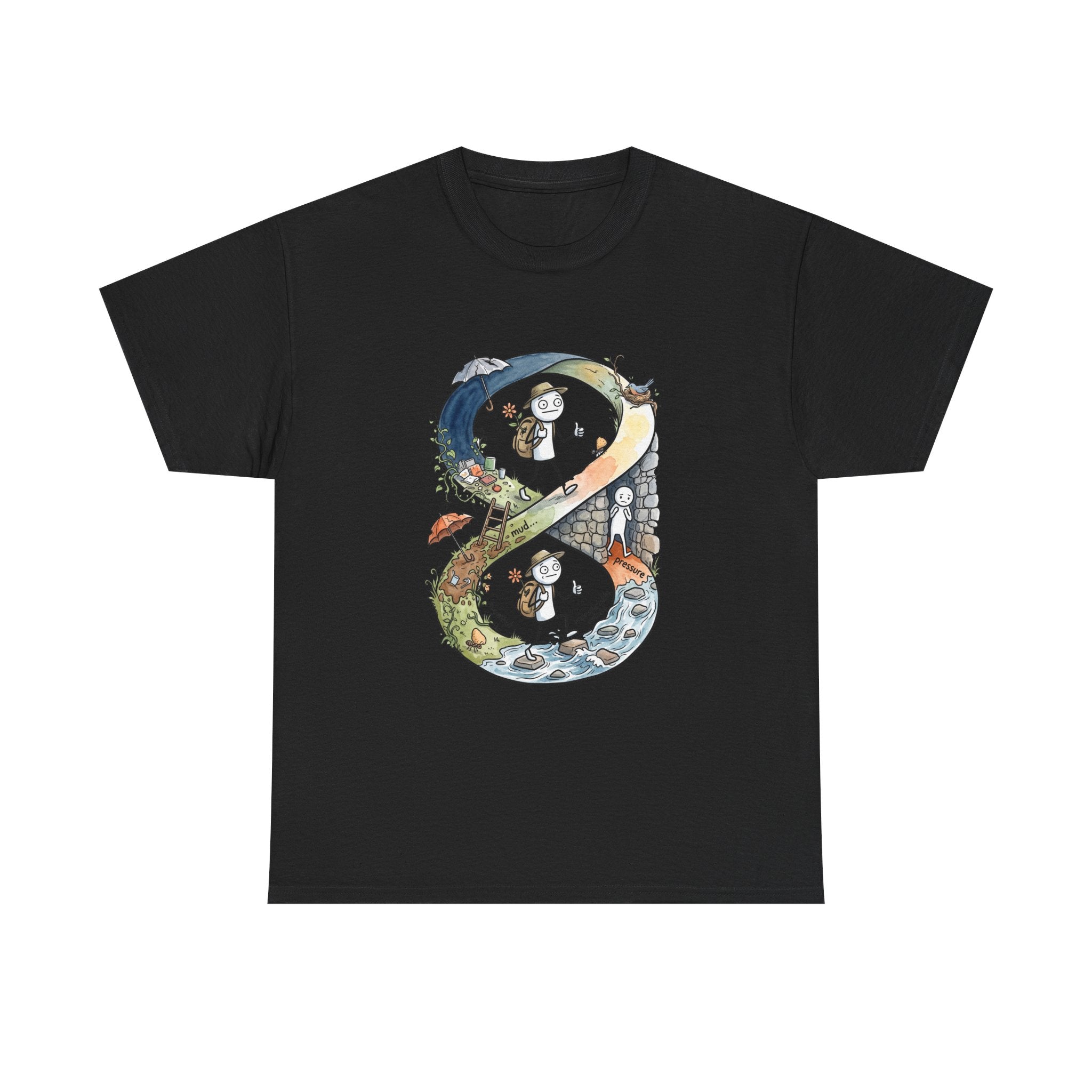 a Infinity Hiking Tee — Day & Night Nature Adventure Graphic T-Shirt