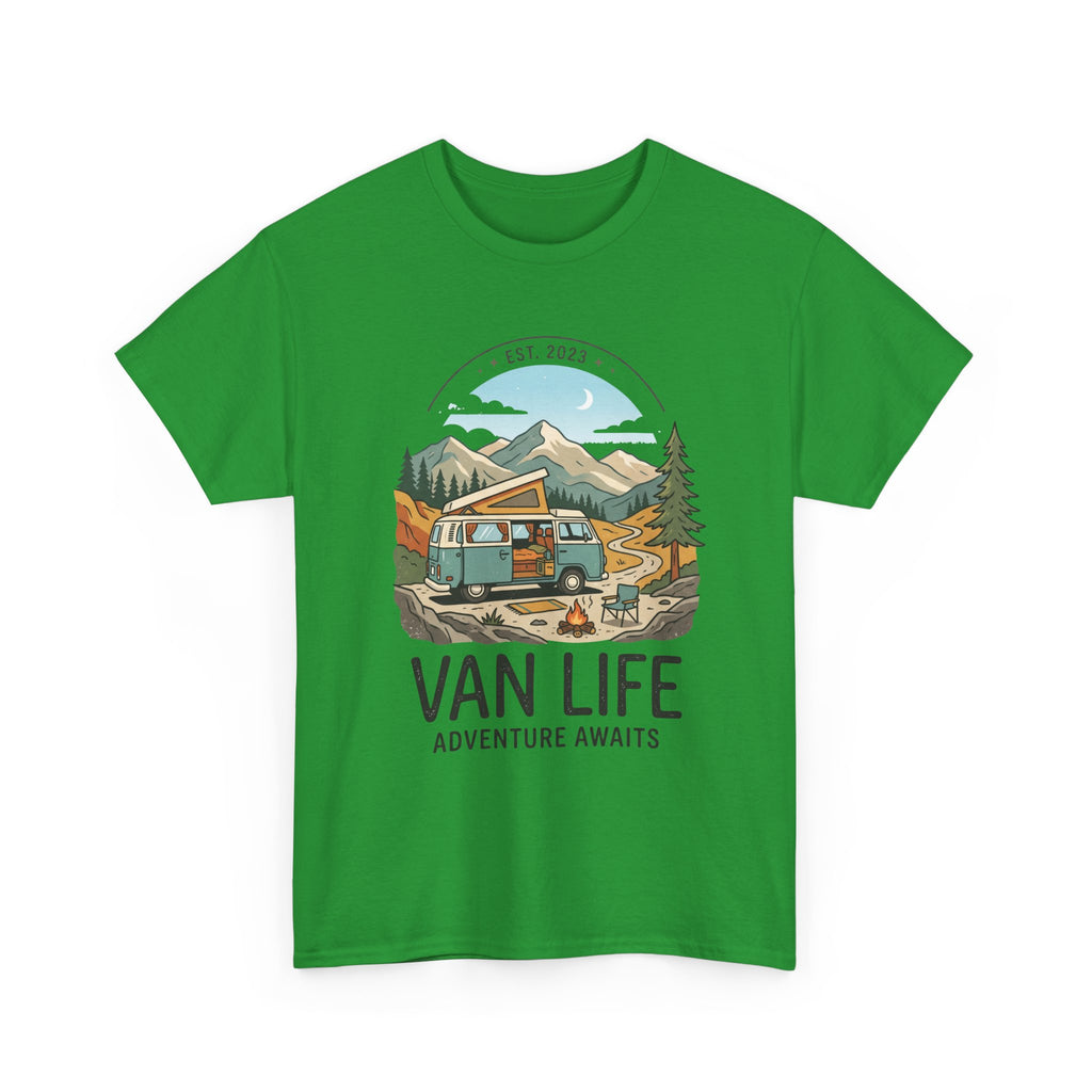 Van Life Adventure Awaits Unisex Heavy Cotton Tee
