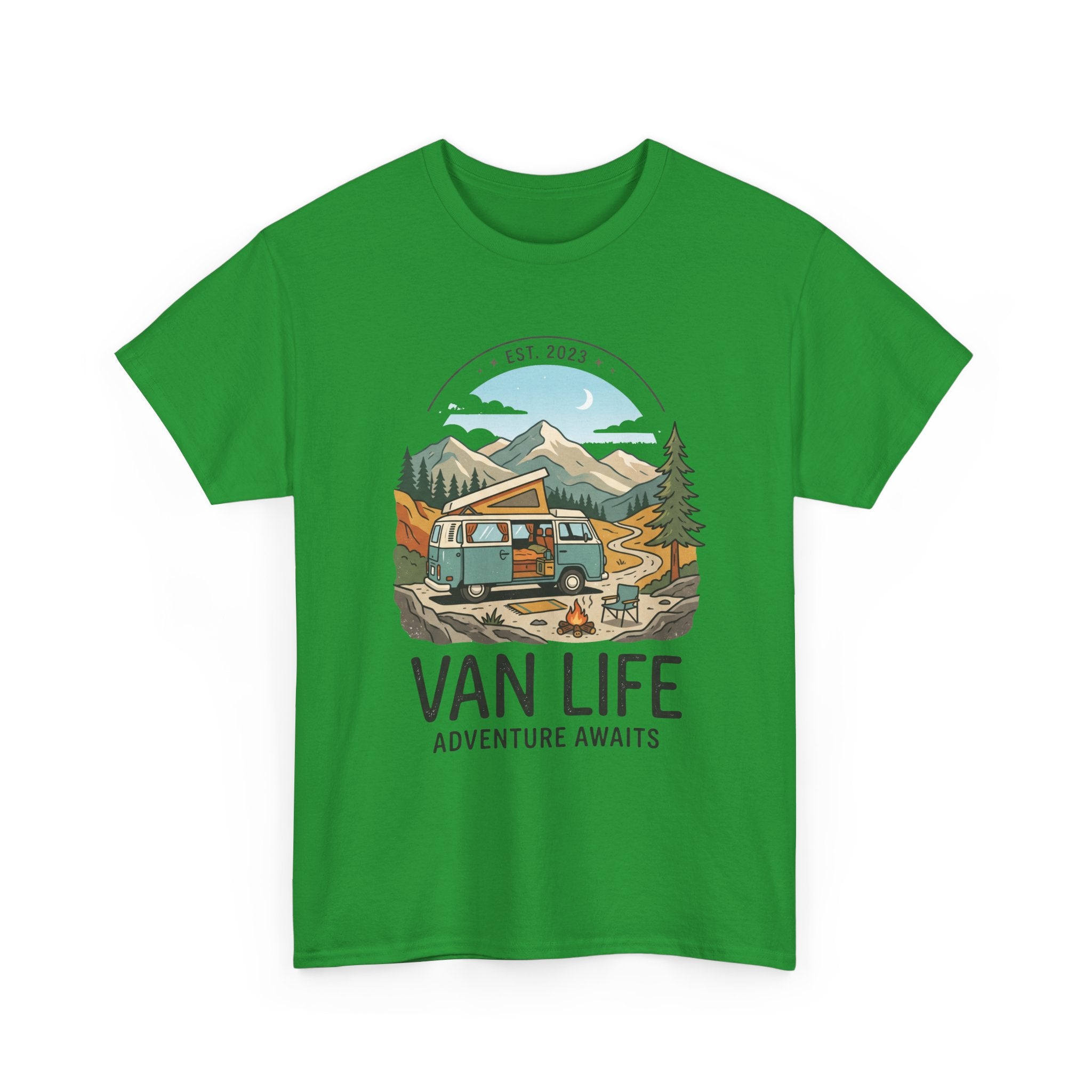 Van Life Adventure Awaits Unisex Heavy Cotton Tee