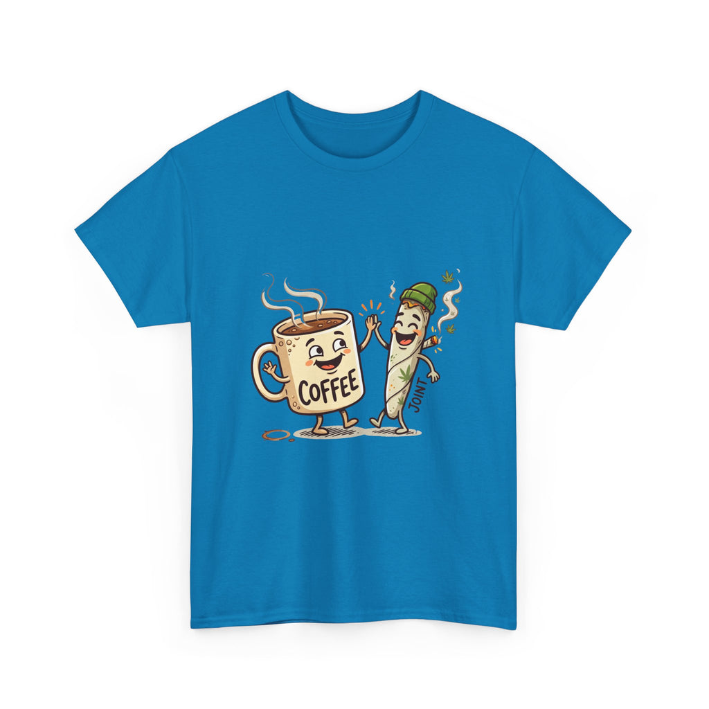 Coffee & a Joint Friends T-Shirt — Funny Breakfast Cartoon Tee