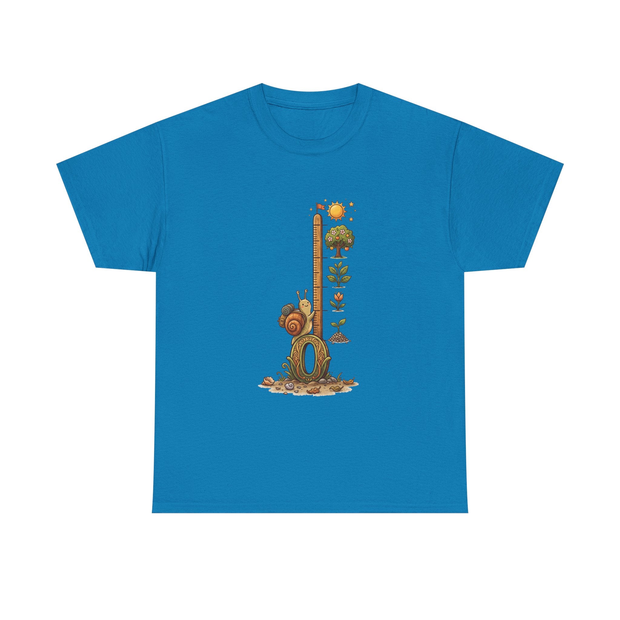 Growth Meter Graphic Tee — Cute Bear Planting Height Chart T-Shirt