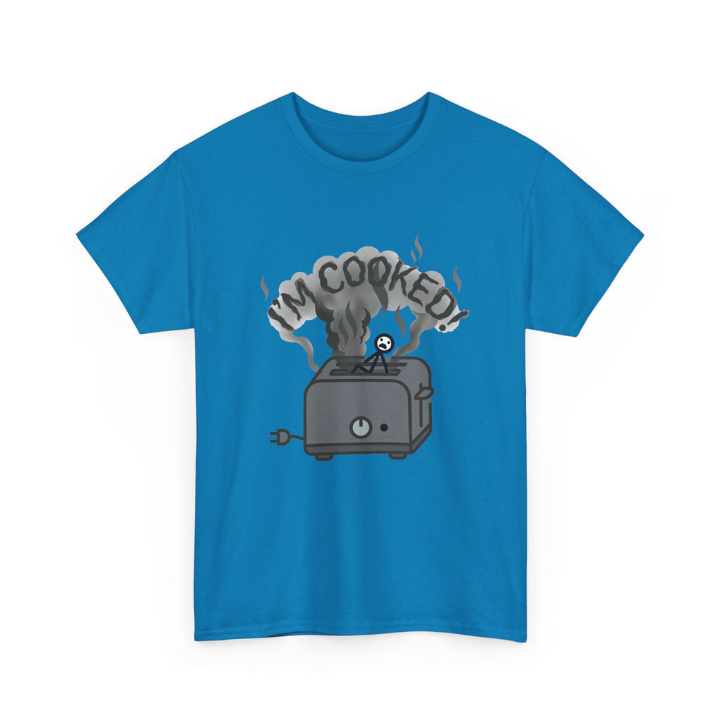 I'm Cooked Toaster T‑Shirt — Funny Kitchen Appliance Graphic Tee