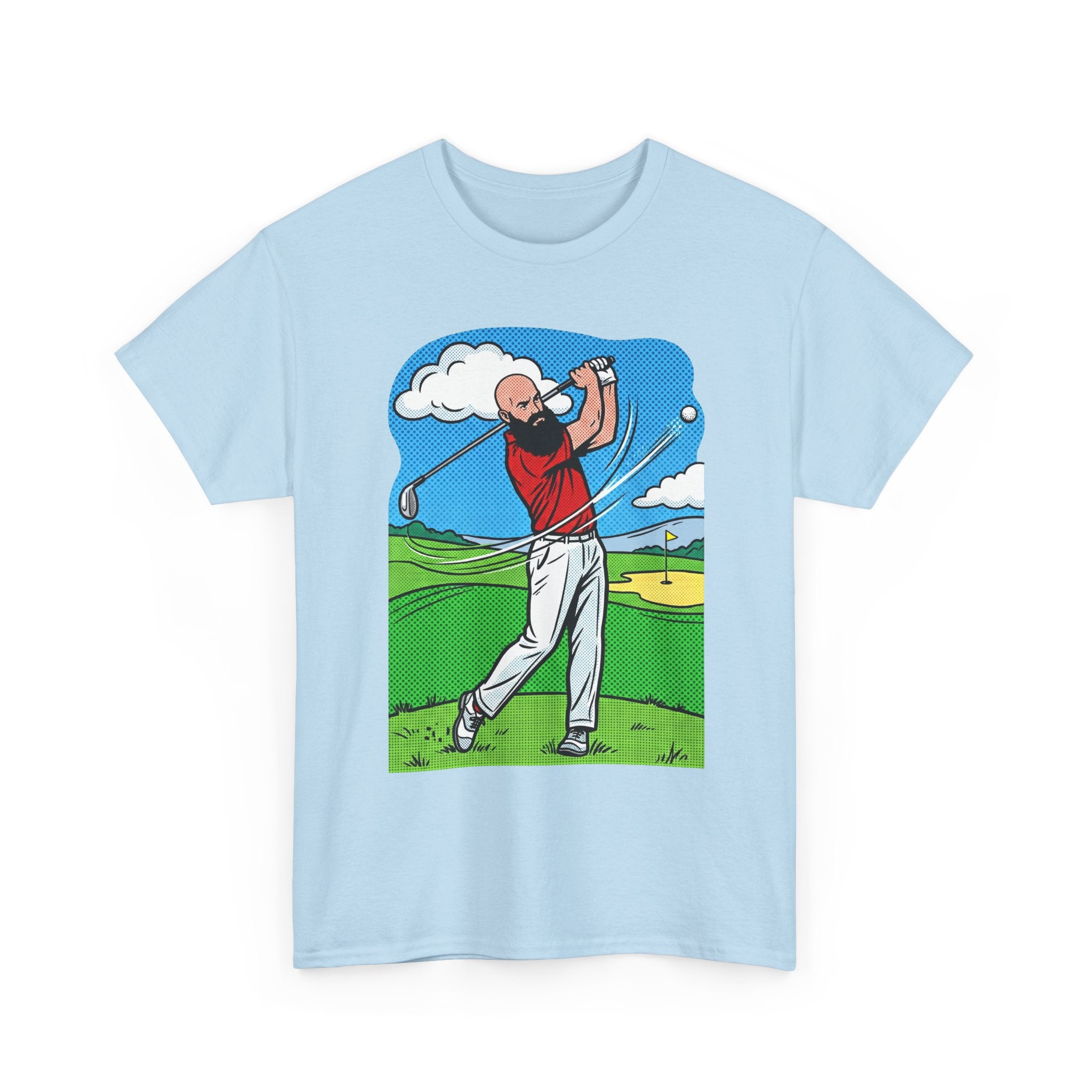 Golf Swing Graphic Tee — Golfer Illustration Shirt for Golf Lovers