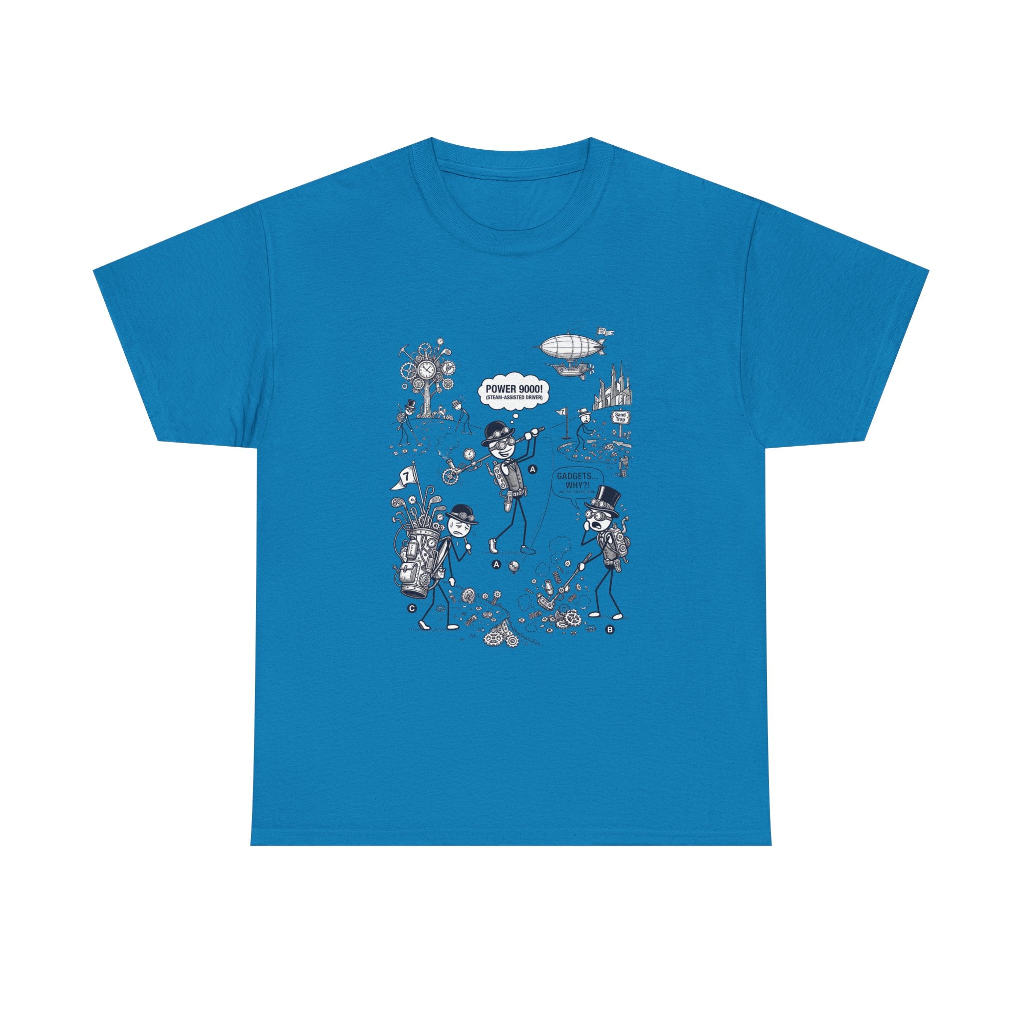 Steampunk Golf Graphic Tee —  "Good Vibes" Illustration