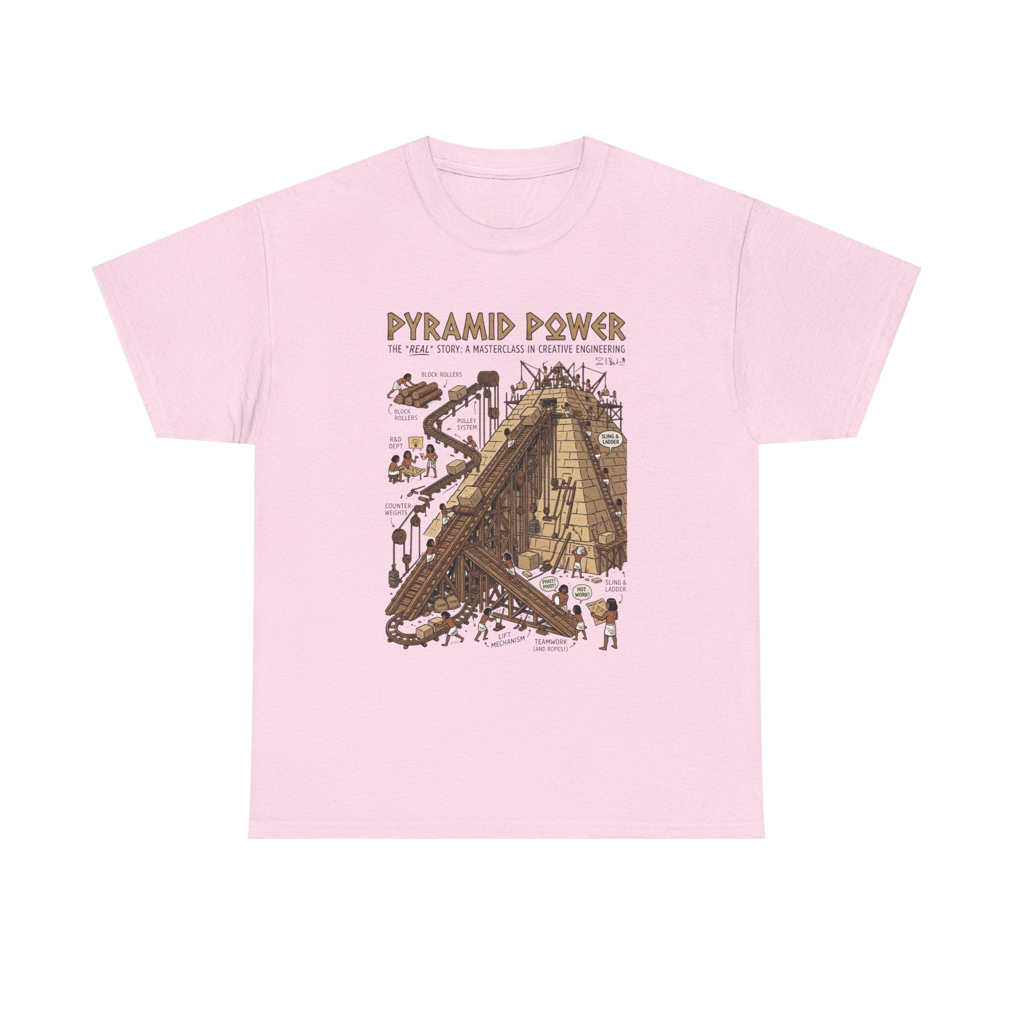 Pyramid Power Tee — Vintage Egyptian Pyramid Diagram Graphic T‑Shirt
